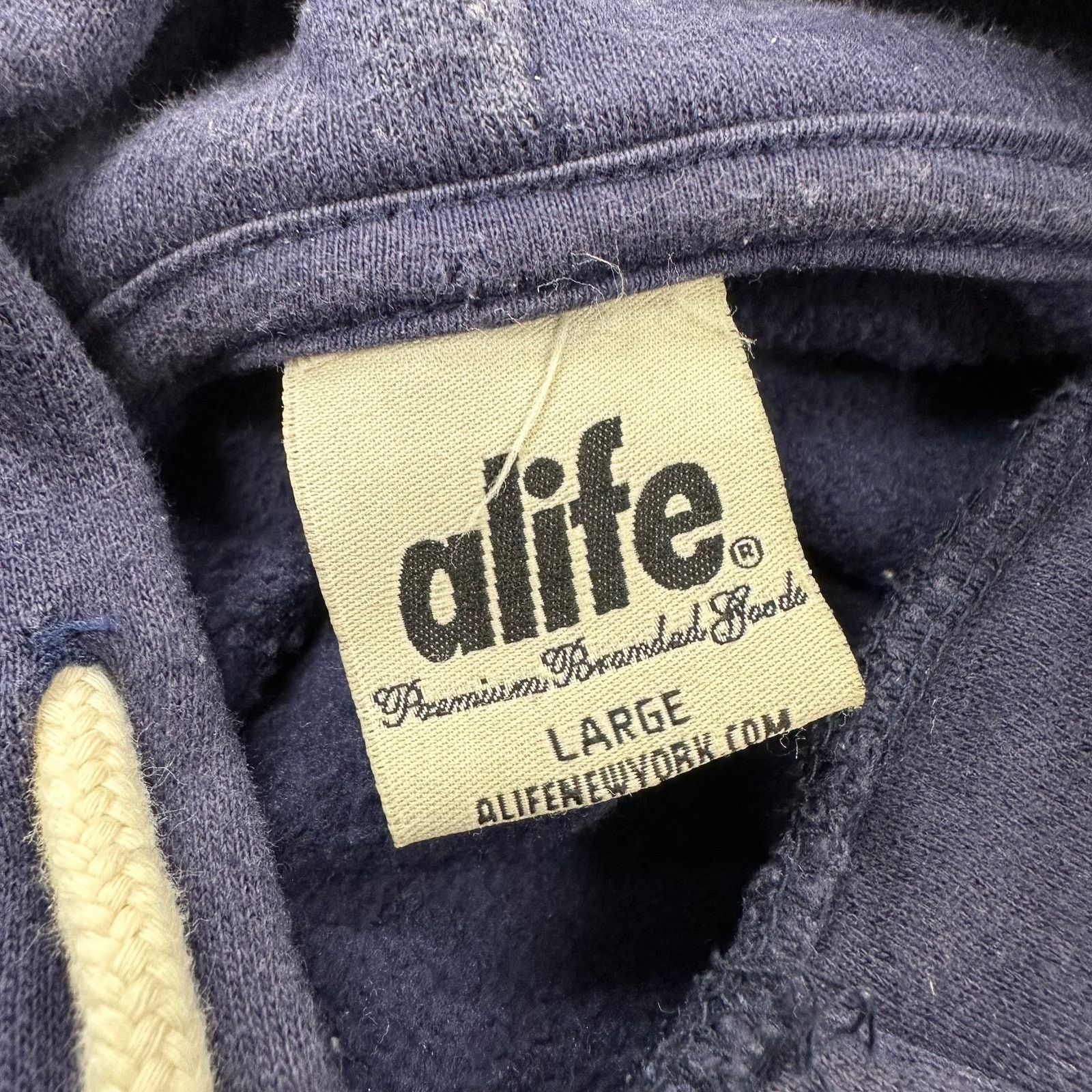 Alife Alife New York Polo Navy Hoodie Sweater Size Large L B20 Size US L / EU 52-54 / 3 - 6 Thumbnail