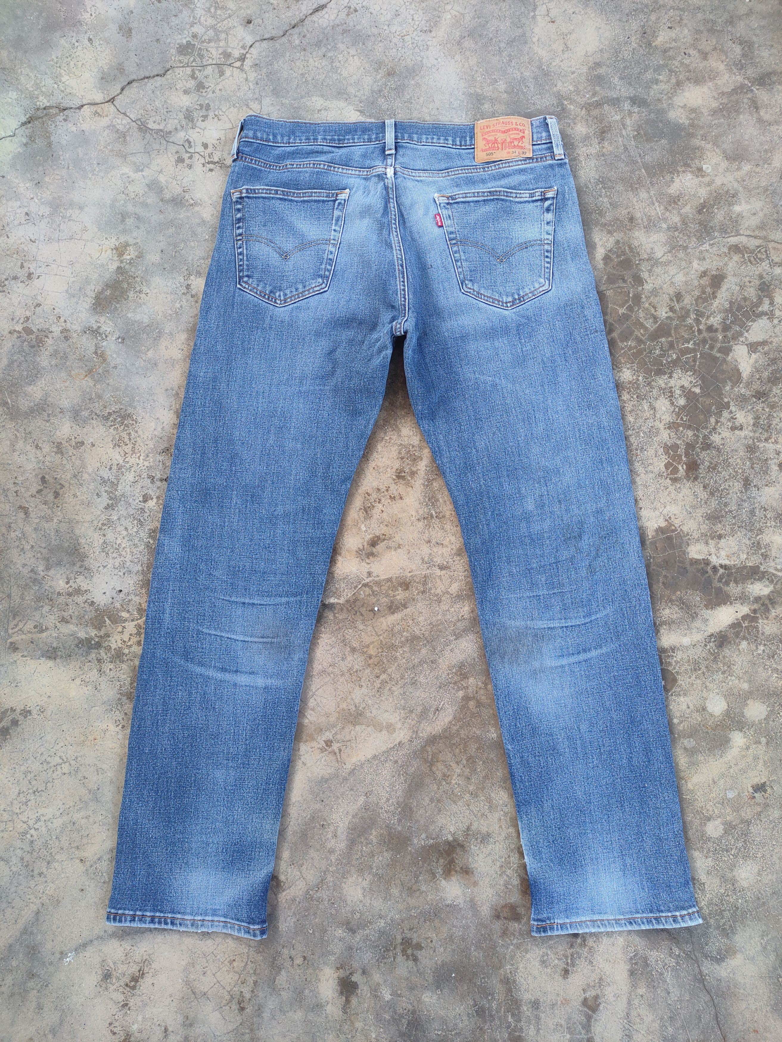 Jean × Levi's LEVI'S 505 DISTRESSED FADED JEANS PANTS Size US 34 / EU 50 - 7 Thumbnail