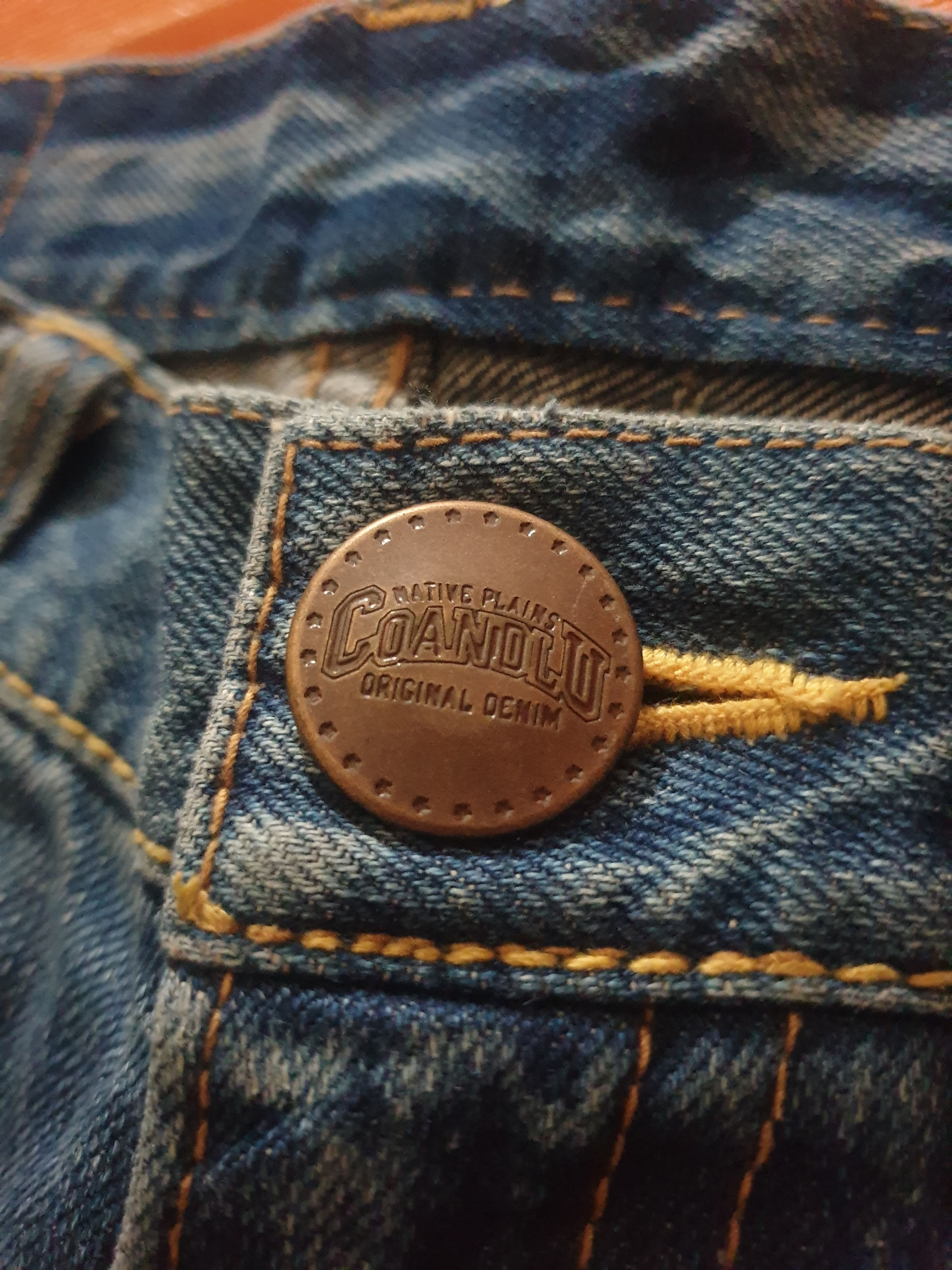 💥Coanolu Welcome the play land selvedge denim pant