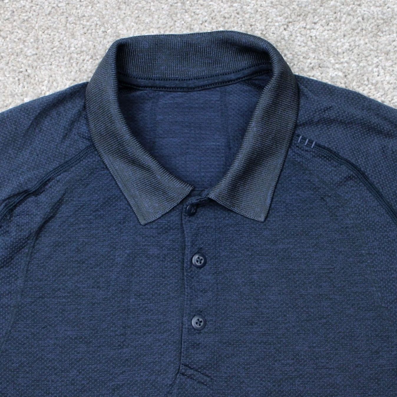 Lululemon Lululemon Polo Shirt Mens Medium Blue Performance Short Sleeve Stretch Pullover Polo Shirt Linen? Size US M / EU 48-50 / 2 - 6 Thumbnail