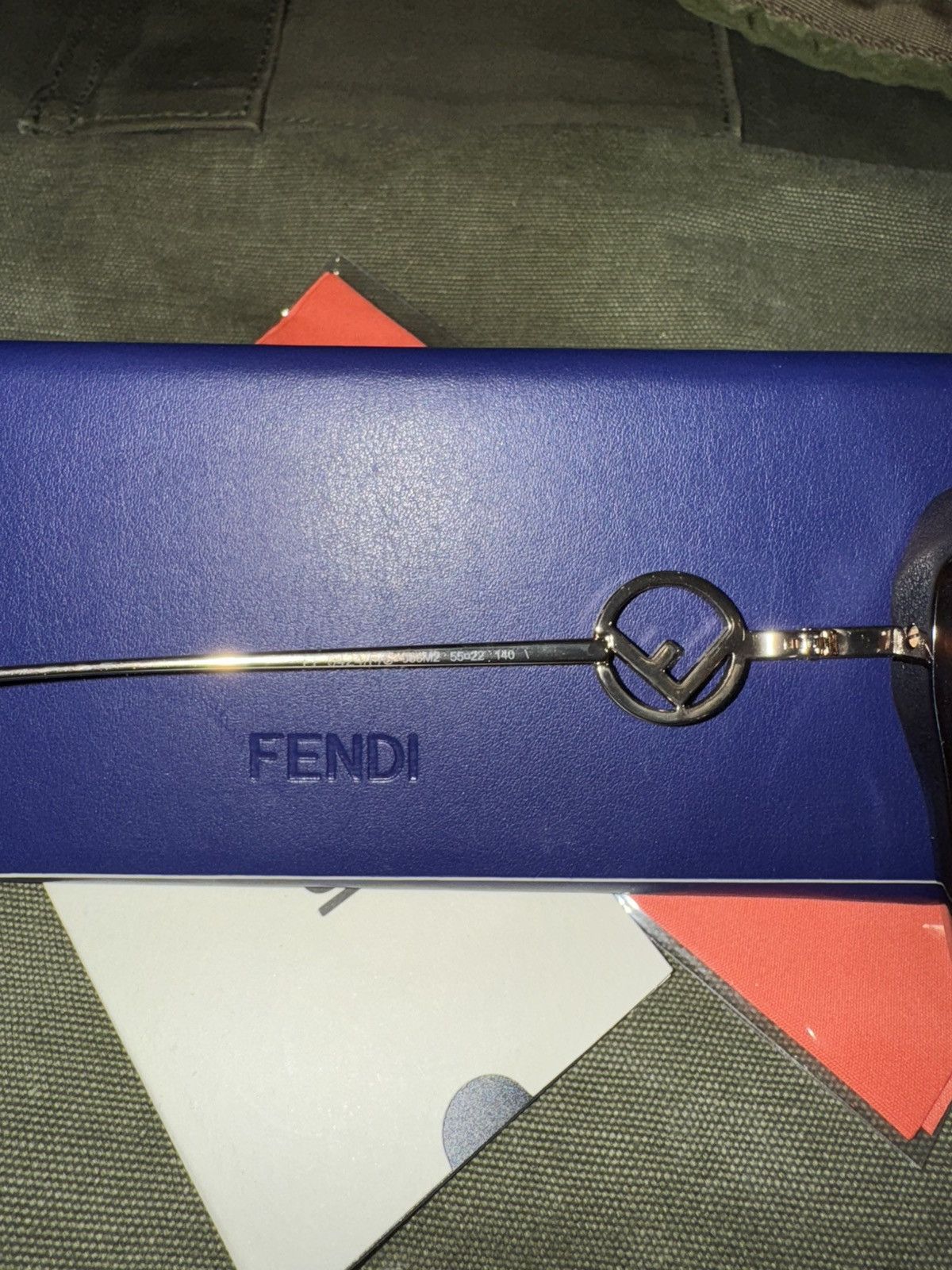 Fendi Fendi FF Logo Square Cat eye havana sunglasses Size ONE SIZE - 4 Thumbnail
