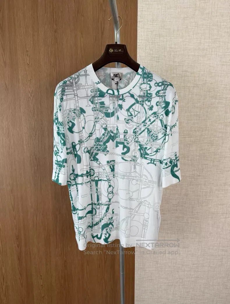 Hermes Hermes Short Sleeve Knit T-Shirt Size US M / EU 48-50 / 2 - 1 Thumbnail