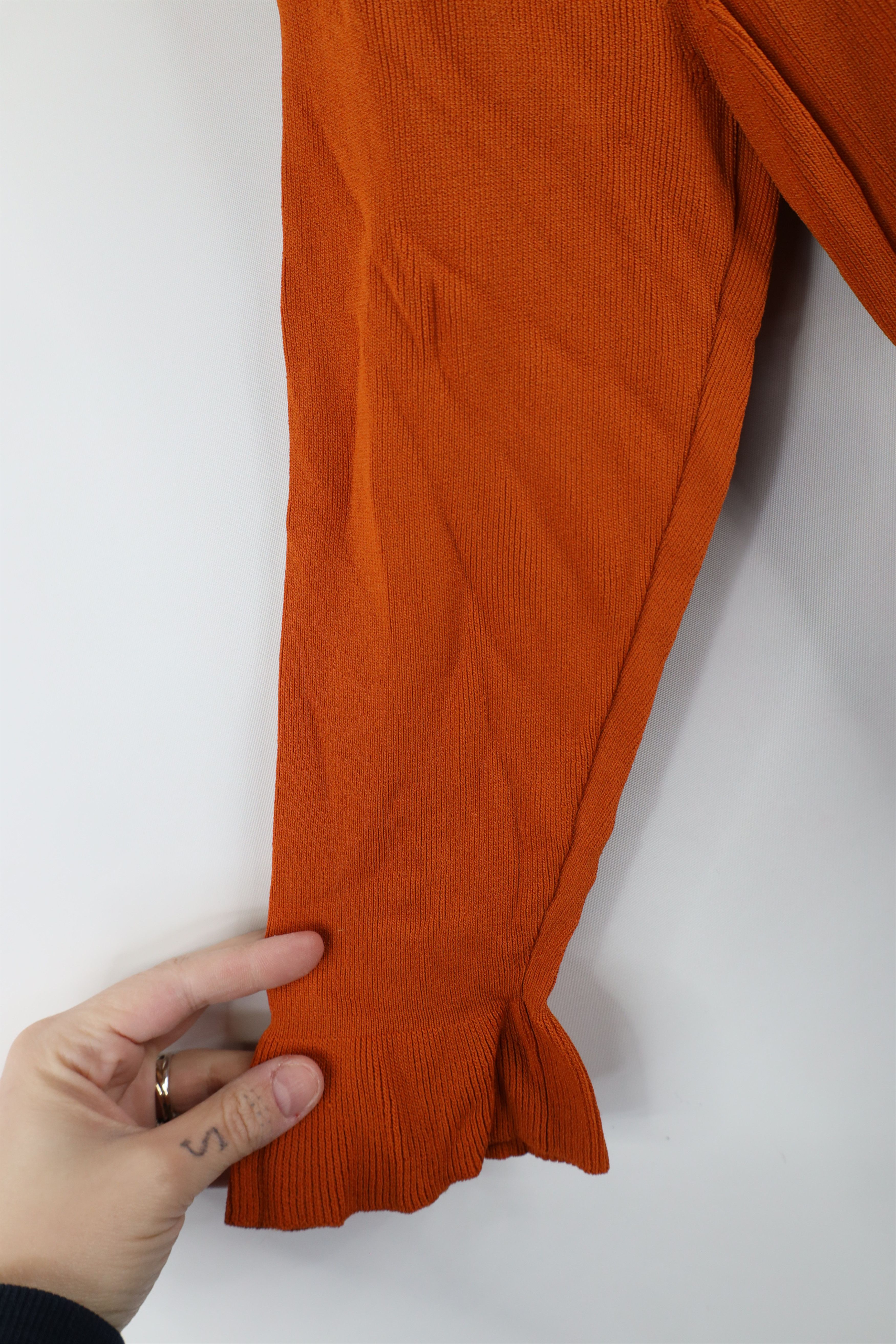 Vintage Vintage 90s Y2K Babydoll Fairy Flared Cuff Ribbed Knit Shirt Size M / US 6-8 / IT 42-44 - 7 Thumbnail