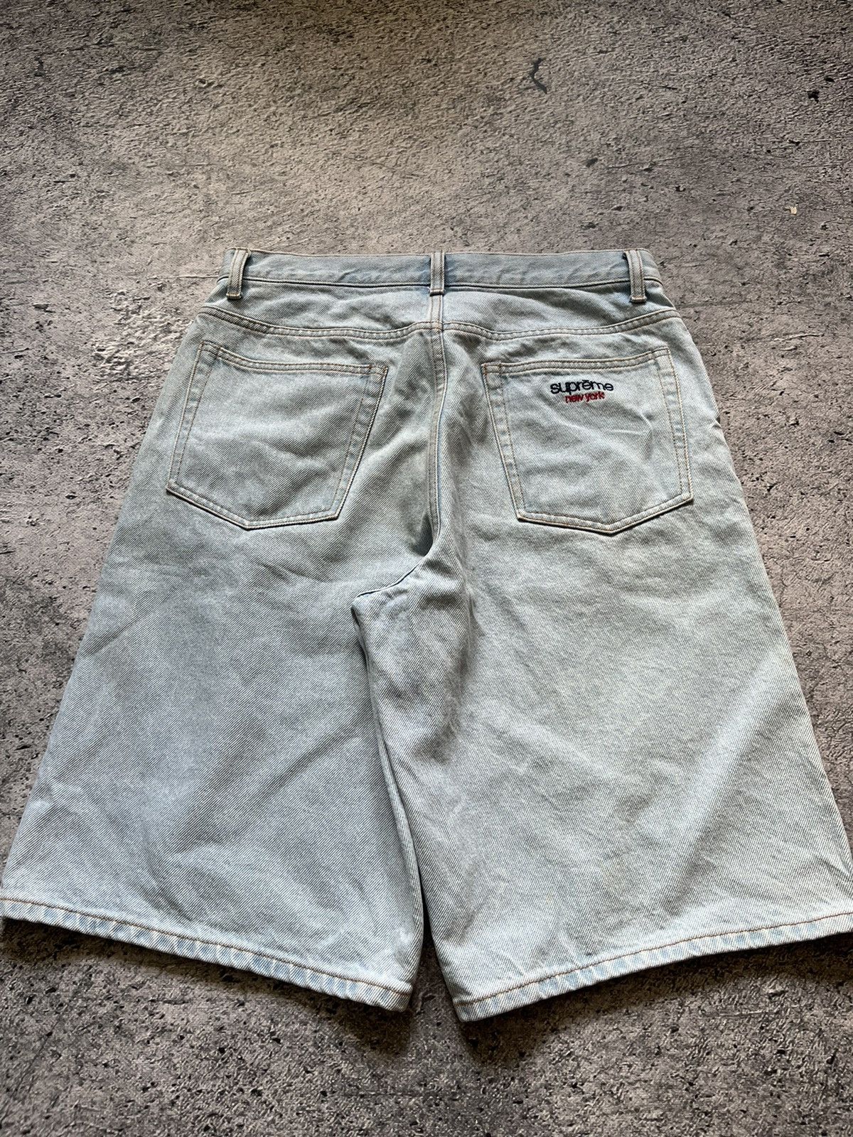Supreme Supreme New York Baggy Denim Shorts Jorts Blue SS24 | Grailed