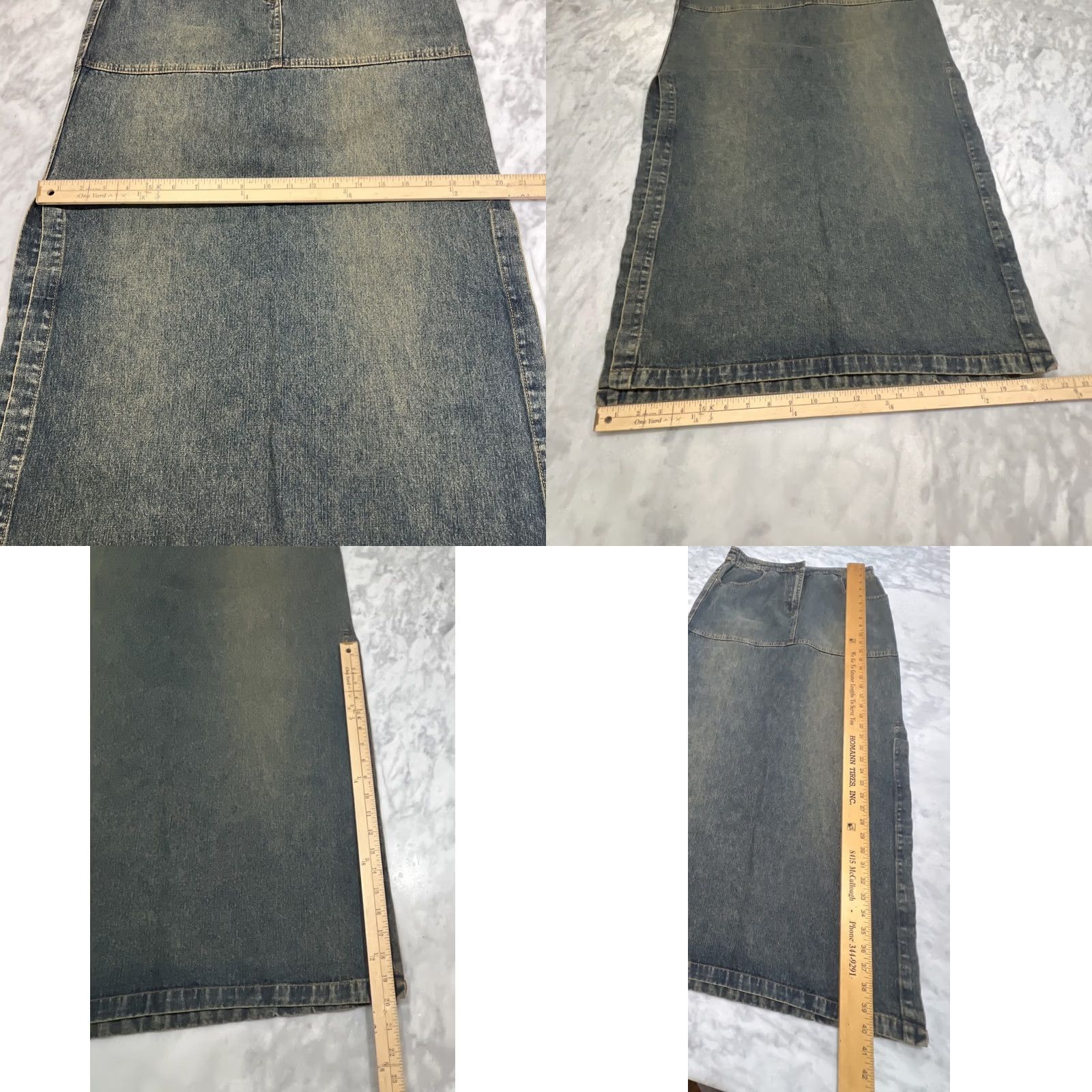 Vintage VINTAGE Newport News Jeanology Denim Long Skirt Women 8 Slits Cottage Core Western Size 30" / US 8 / IT 44 - 10 Thumbnail