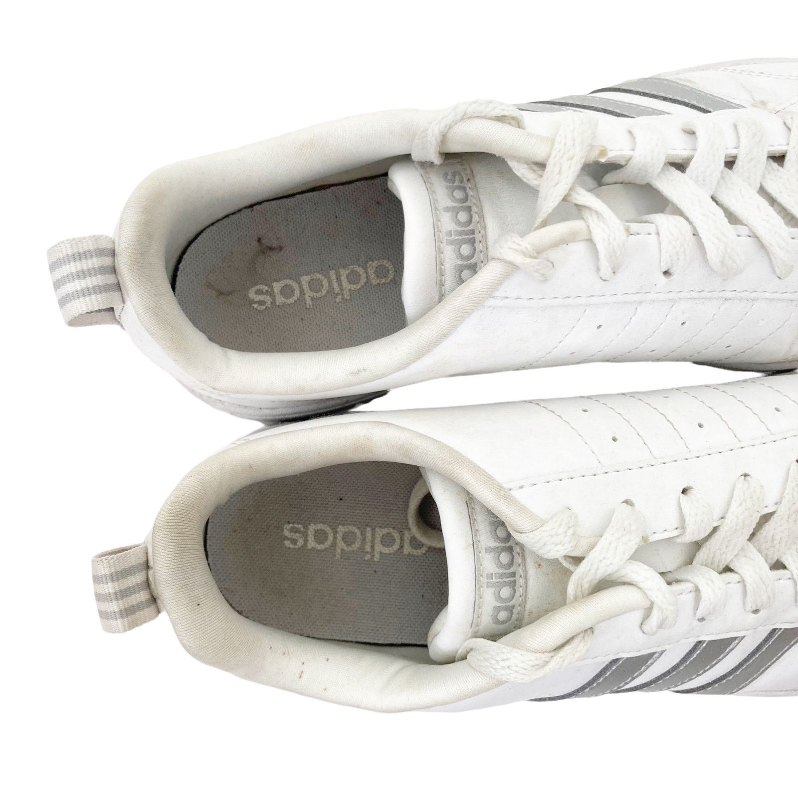 Adidas Adidas VS Advantage White Silver Sneakers Sz 7.5 Size US 7.5 / IT 37.5 - 3 Thumbnail