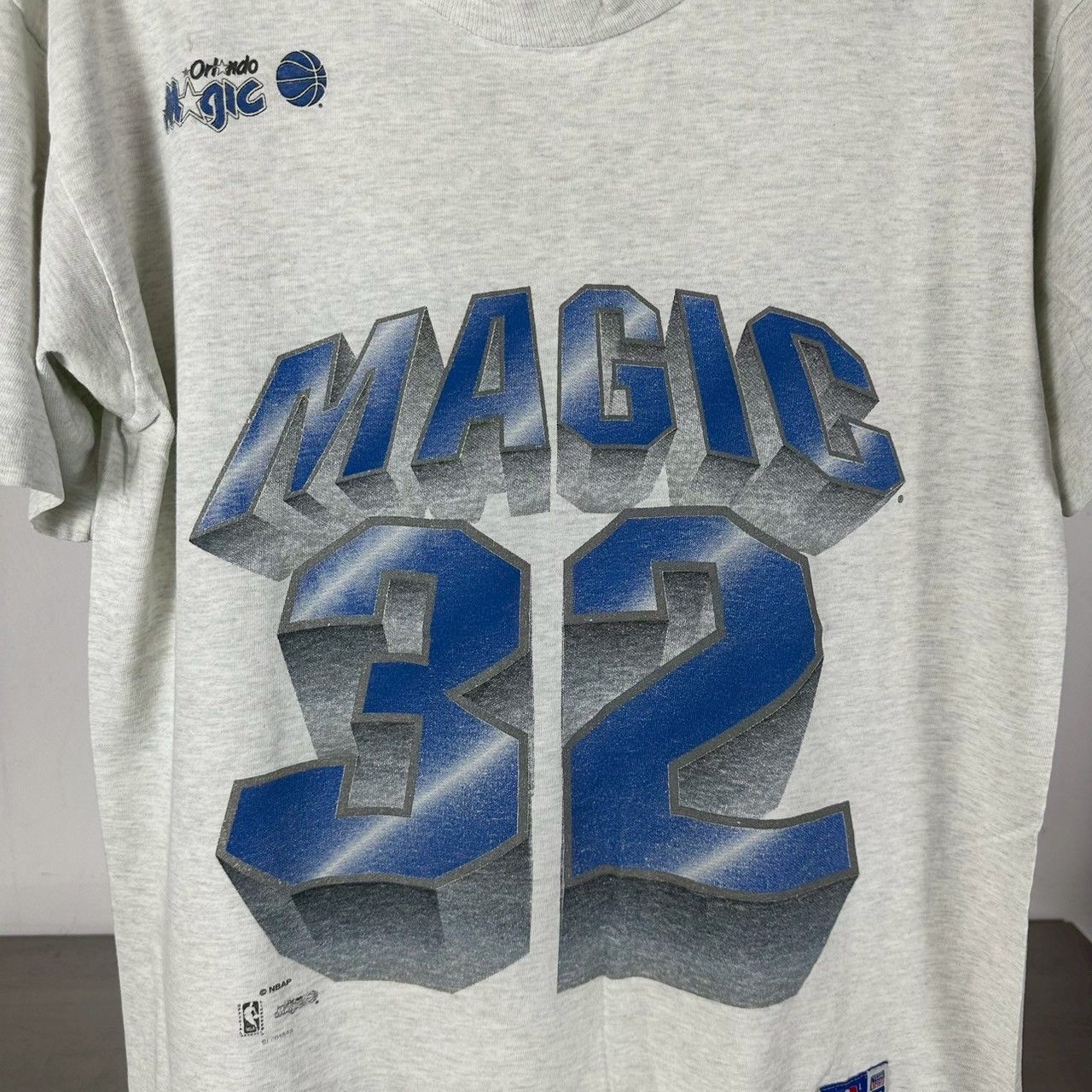 Fruit Of The Loom × NBA × Vintage Vintage 90s Orlando Magic #32 Shaquille O'Neal NBA T-shirt Size US M / EU 48-50 / 2 - 10 Thumbnail