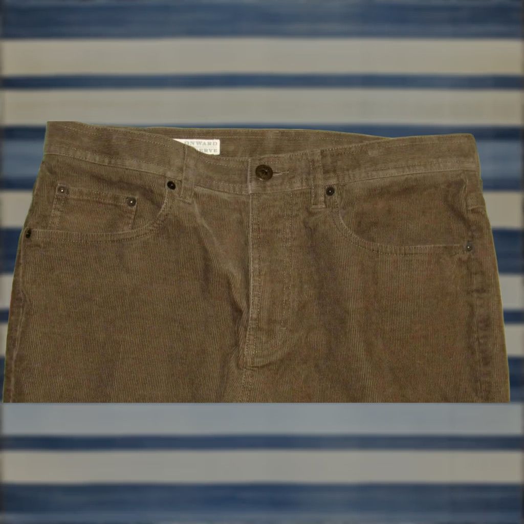 Vintage ONWARD RESERVE Brown Corduroy Pants 34 x 30 Shirt Mens 34x30 Brown Corduroy 98% Cotton 2% Spandex 30 Inseam Chino Vintage Event 90s Size US 34 / EU 50 - 1 Thumbnail