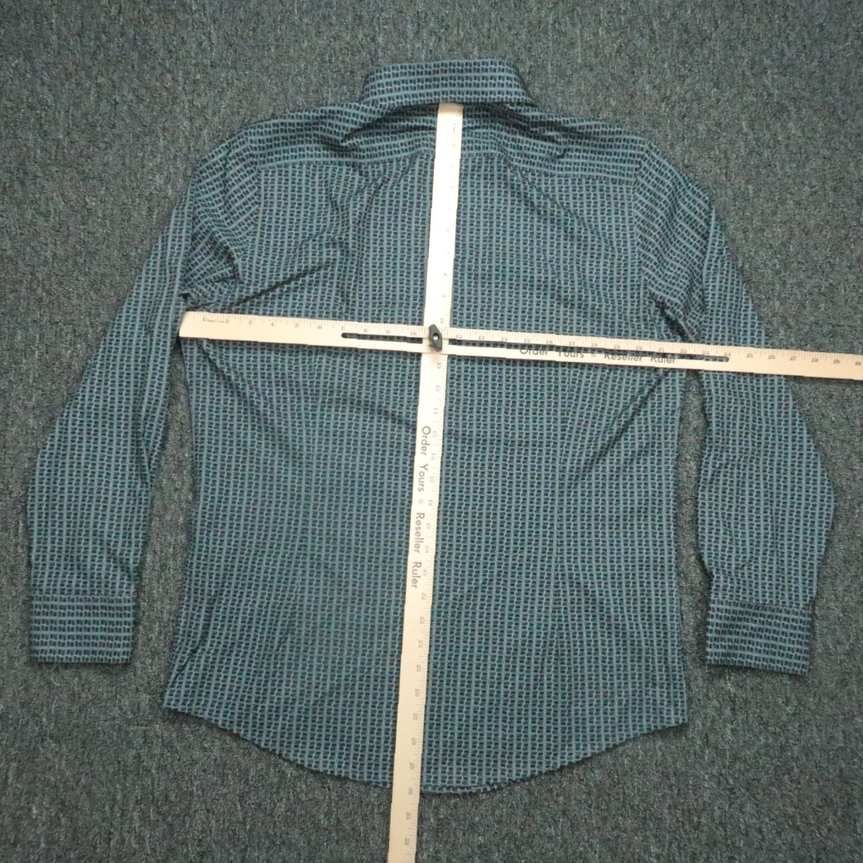 Mizzen+Main Mizzen+Main Shirt Mens Large Blue Geometric Long Sleeve Button Up Size US L / EU 52-54 / 3 - 5 Thumbnail