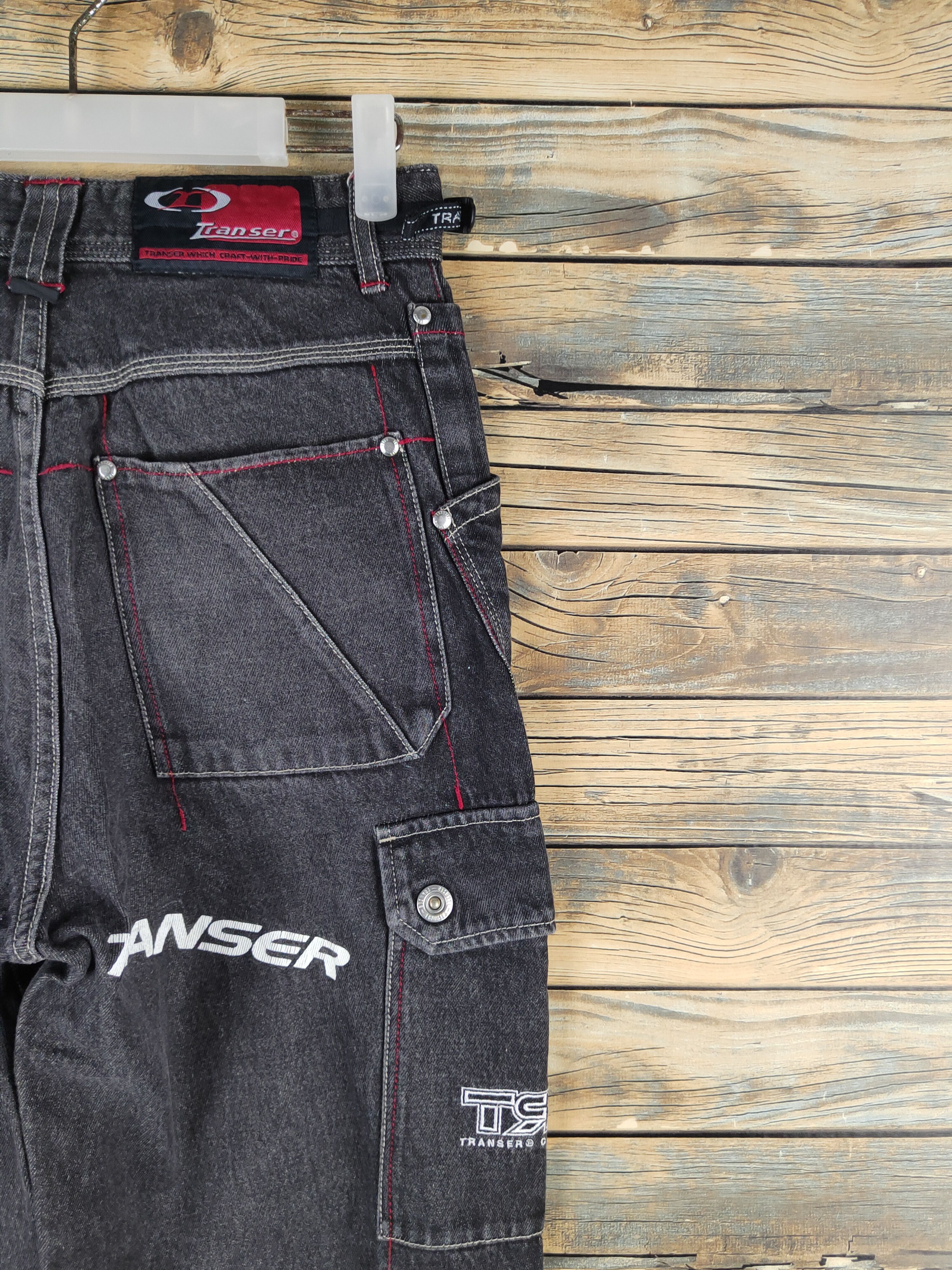 Shorty's Skateboards DL Transer Black Distressed Ripped Jeans #2624 Size US 27 - 16 Thumbnail