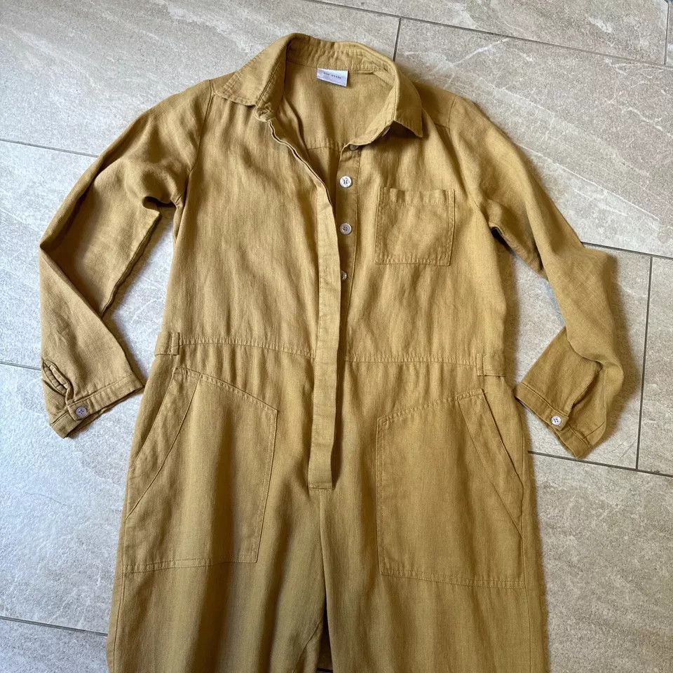 Luxe Rue Stiic Australia linen blend workwear jumpsuit Size 26" / US 2 / IT 38 - 3 Thumbnail