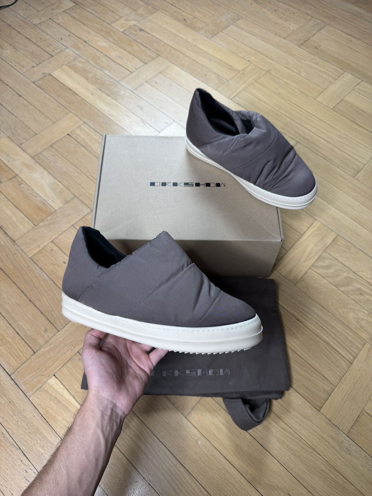 Rick Owens Drkshdw RICK OWENS DRKSHDW PUFFER RAMONES GRAY BROWN Size US 8 / EU 41 - 1 Thumbnail