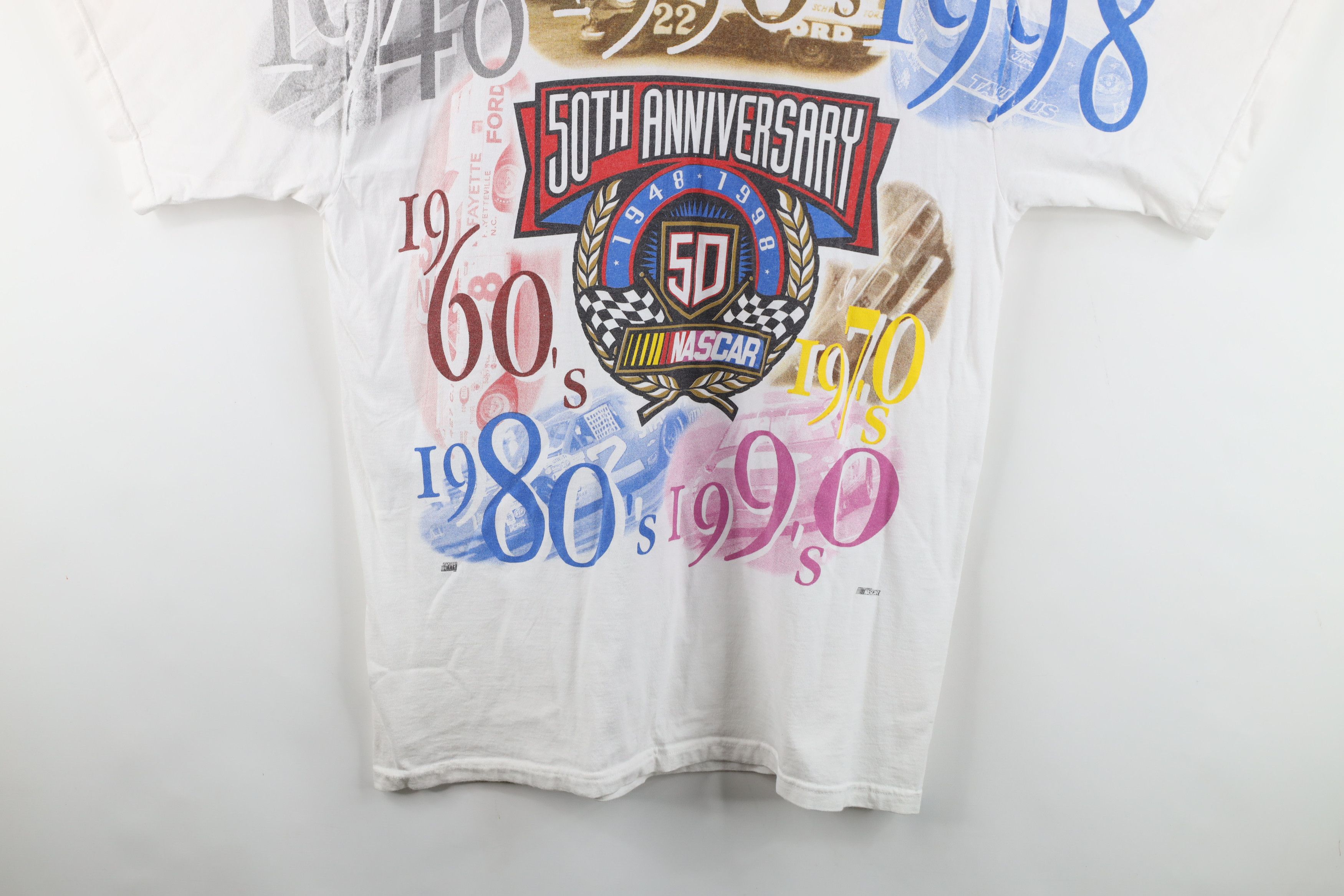 Vintage Vintage 90s NASCAR All Over Print Short Sleeve T-Shirt Size US XL / EU 56 / 4 - 15 Thumbnail