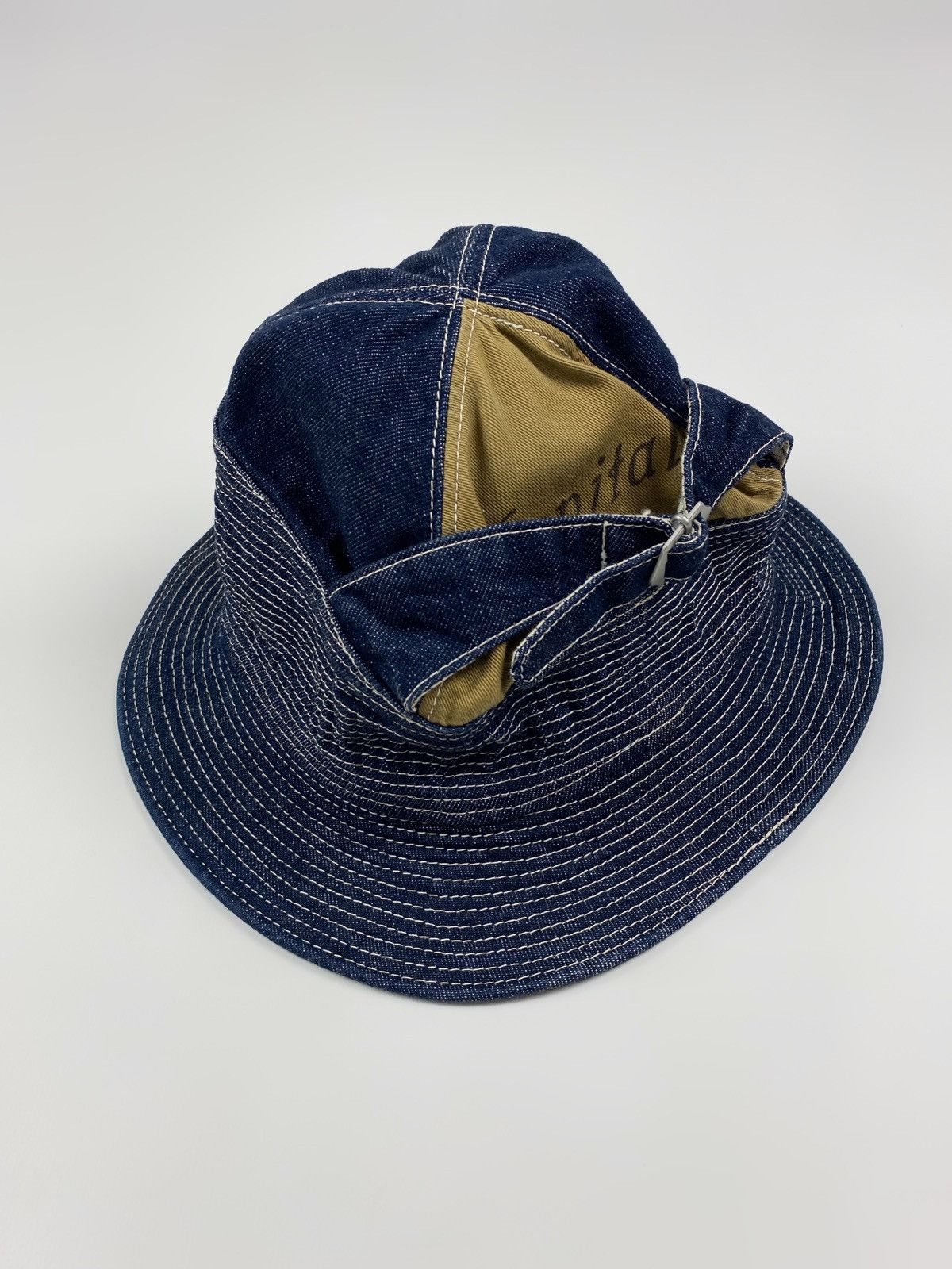 Kapital Oldman And The Sea 12Oz Raw Denim Bucket Hat