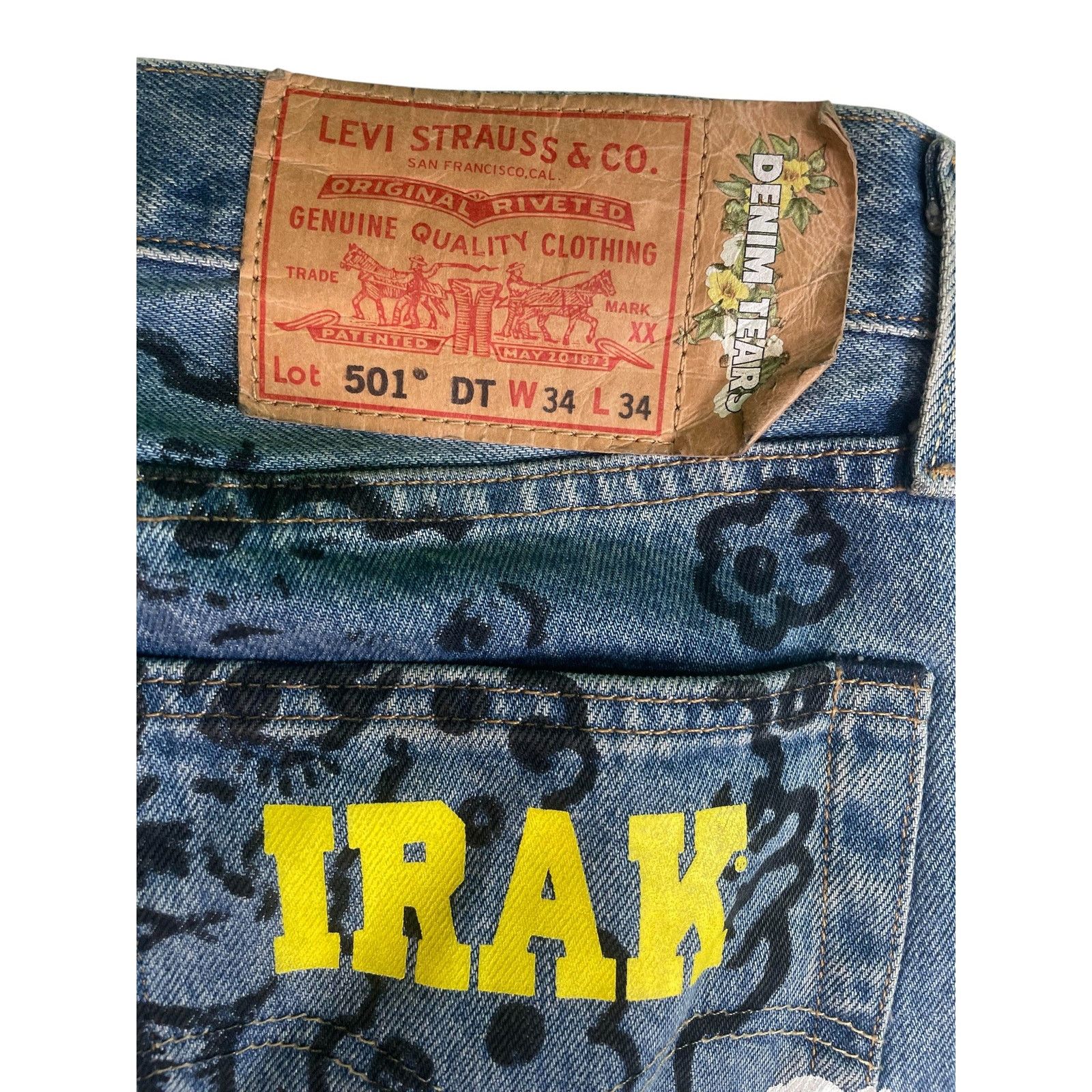 DENIM TEARS Denim Tears 'Irak' Light Wash Jeans Size US 34 / EU 50 - 3 Thumbnail