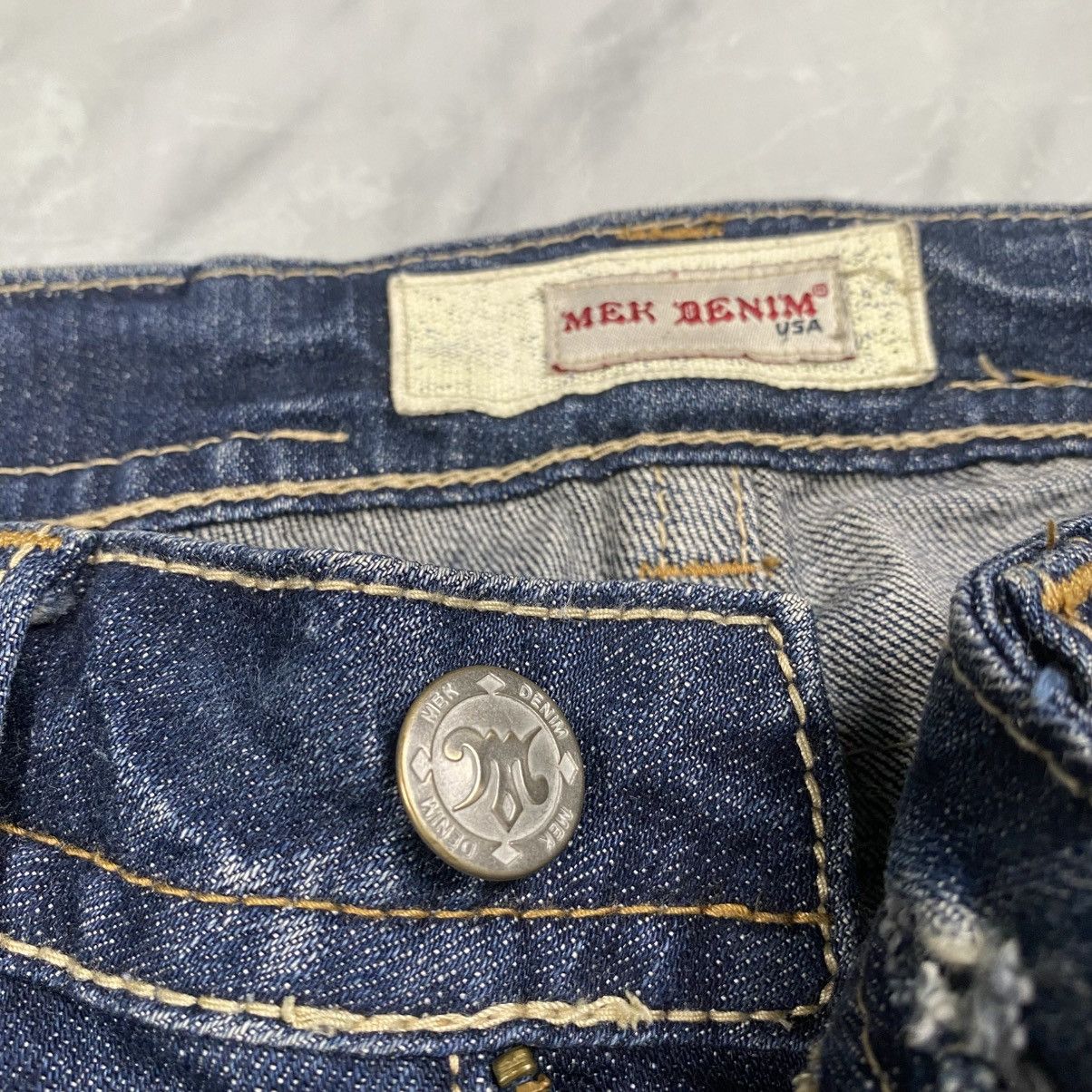 Mek Denim Rare y2k Mek Denim USA Tribal Washed Flare Denim Size 28" / US 6 / IT 42 - 8 Thumbnail