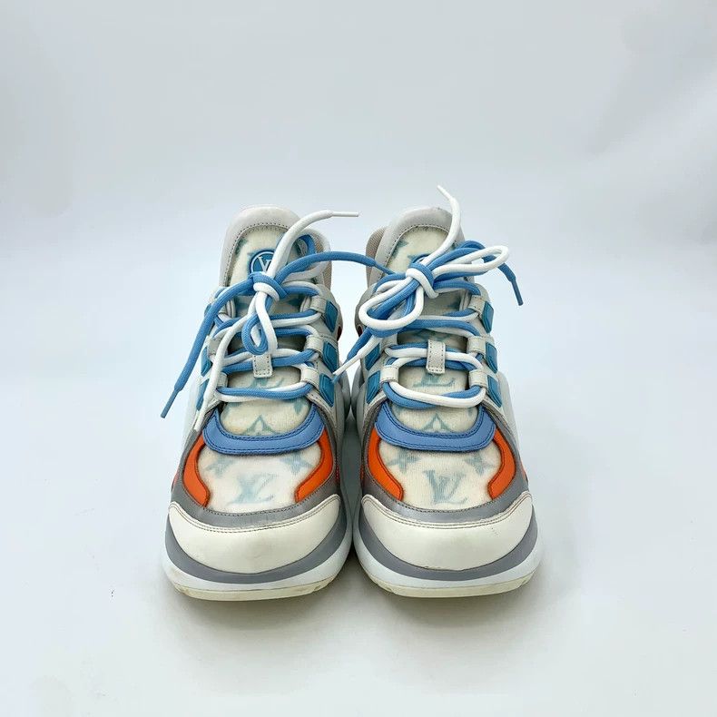 Louis Vuitton Louis Vuitton Color-block logo presbyopic lace-up high-top Size US 5.5 / IT 35.5 - 3 Thumbnail