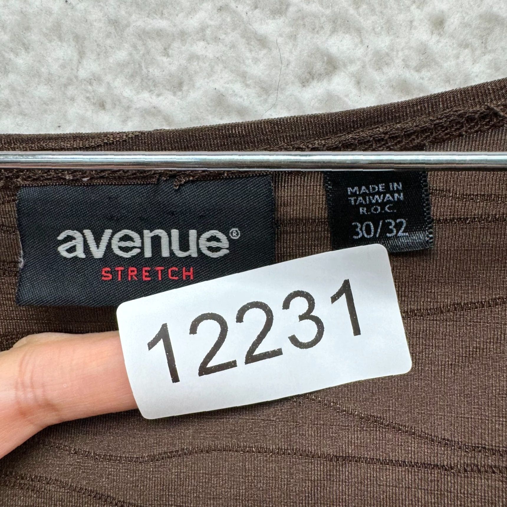 Avenue VINTAGE Avenue Plus Size Slinky Stretch Top 30W 32 Brown Boho Grunge Shirt Womens Size 4XL / US 24-26 - 7 Thumbnail