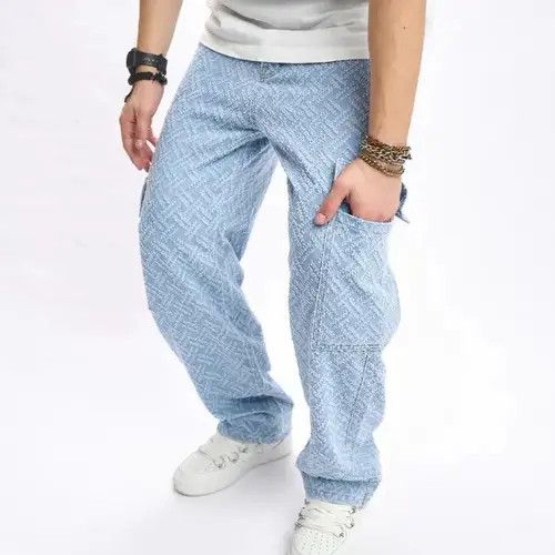 Jean Streetwear Loose Side Pockets Jean Size US 33 - 3 Thumbnail