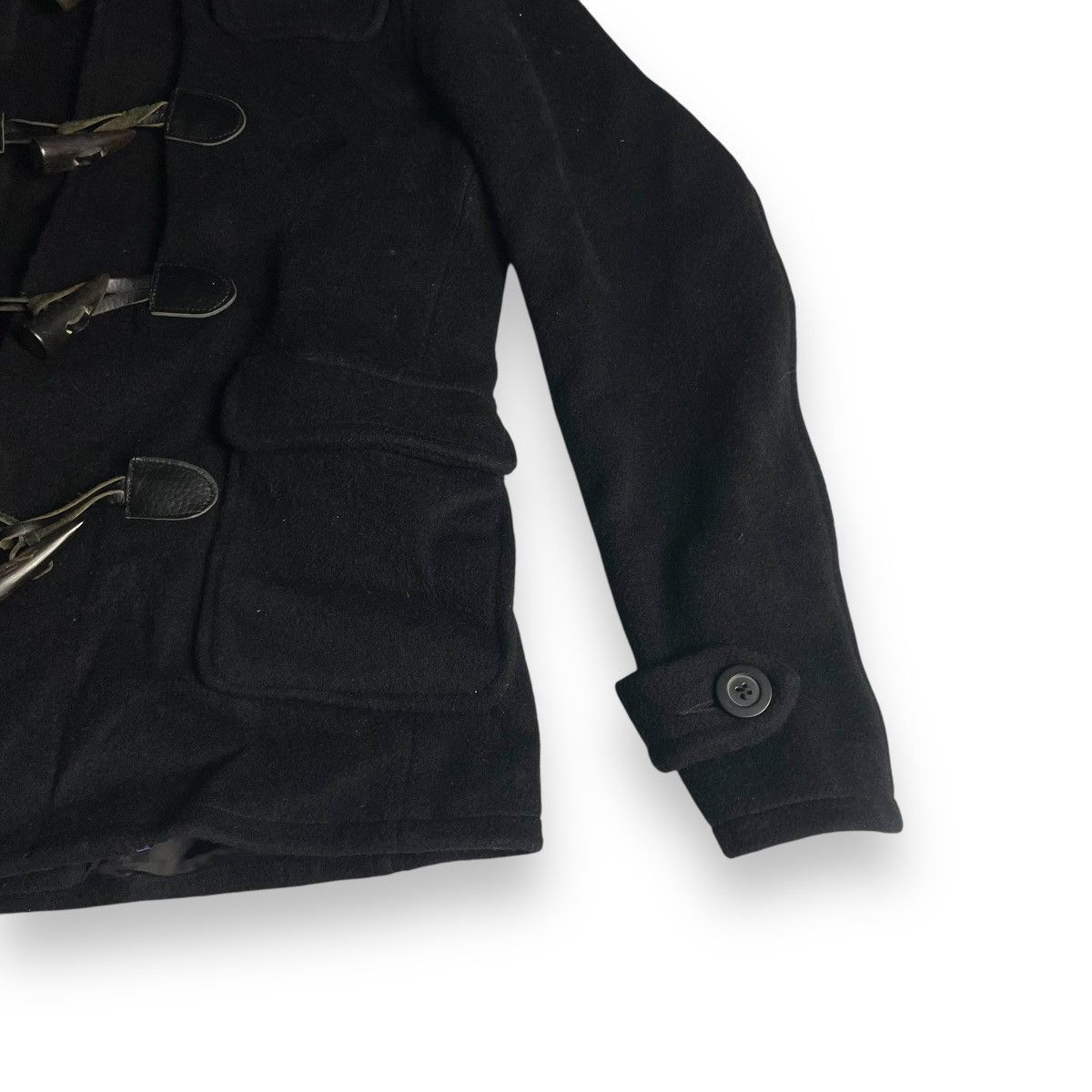 Jun Takahashi 🇯🇵 JUN MEN PUNK GOTHIC WOOL + LEATHER DUFFLE JACKET Size US M / EU 48-50 / 2 - 5 Thumbnail