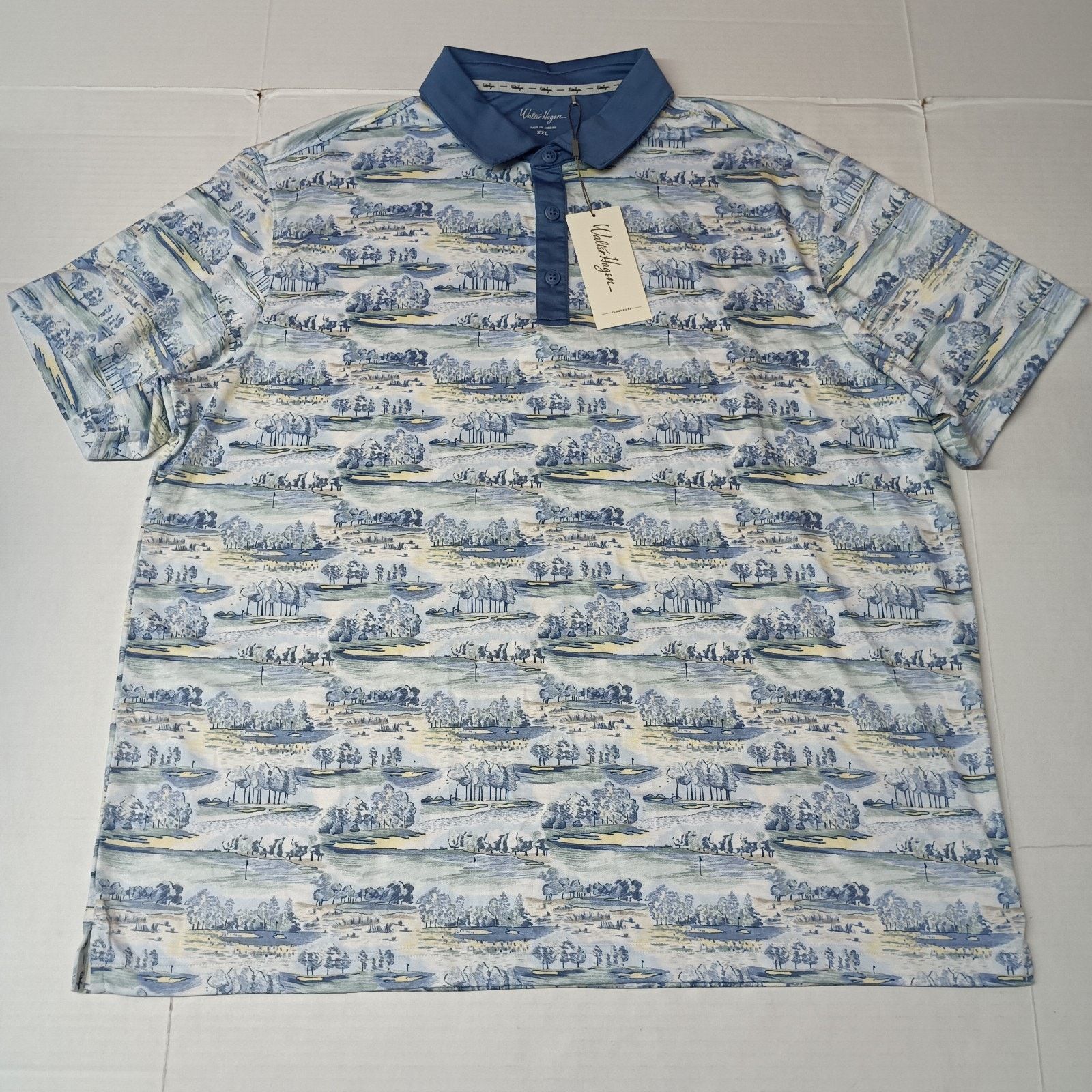 Other Walter Hagen Clubhouse Polo Shirt Men's 2XL White Blue Size US XXL / EU 58 / 5 - 1 Thumbnail