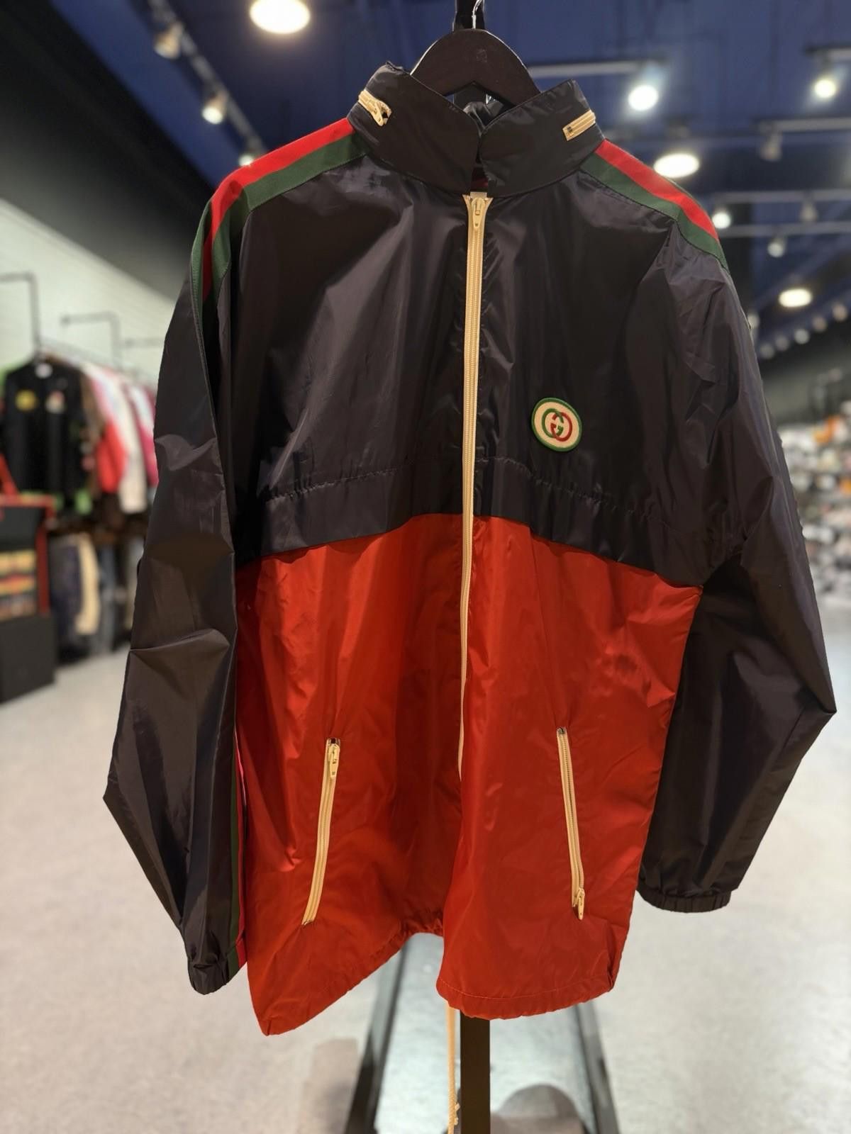 Gucci Gucci Navy Interlocking G Windbreaker Jacket Size (46) Size US L / EU 52-54 / 3 - 2 Thumbnail