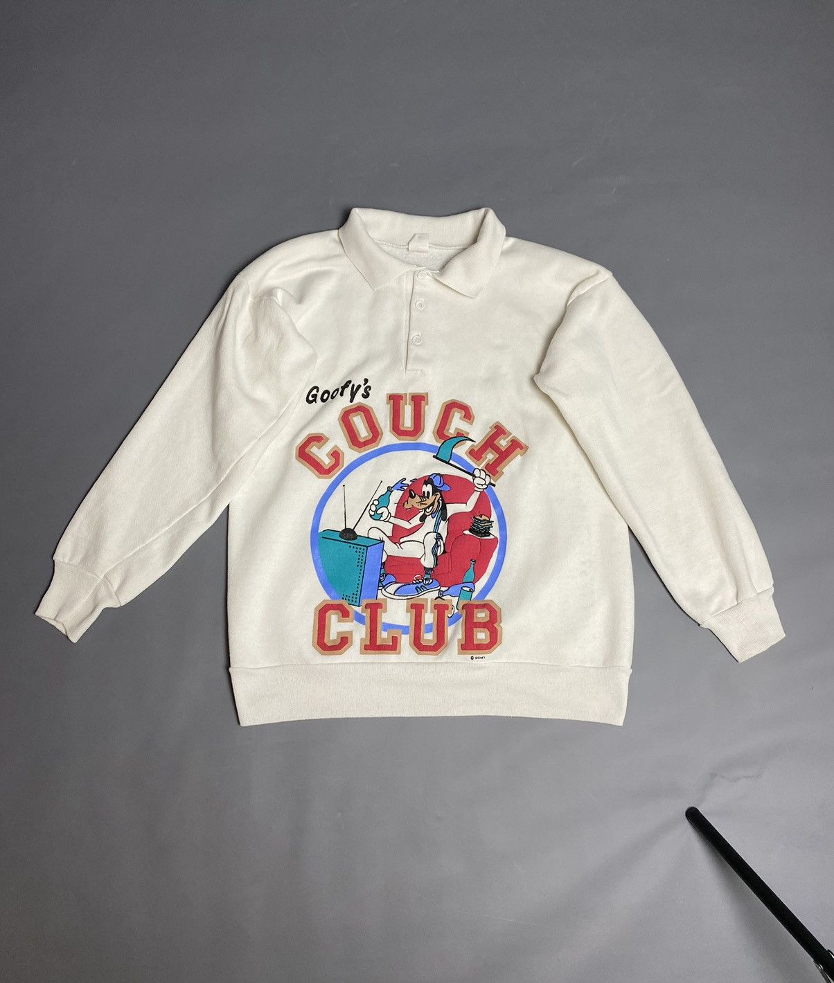 Disney 80s Disney Goofy Couch Club Collared Women Sweatshirt USA L Size L / US 10 / IT 46 - 1 Thumbnail
