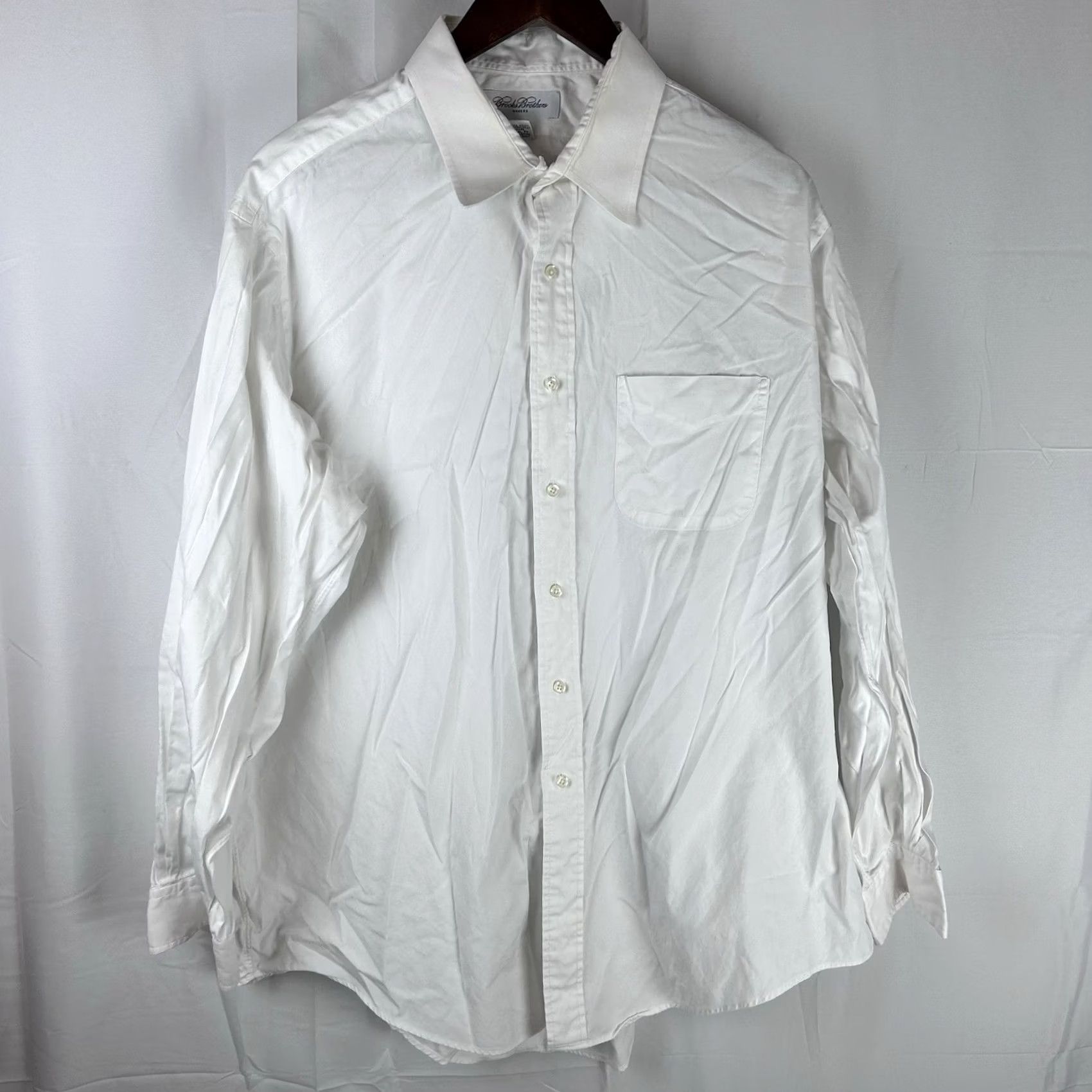 Brooks Brothers VINTAGE Brooks Brothers Makers Shirt Mens 18 34/35 White Long Sleeve Button Up Made USA Dress Shirt Men 90s Classic USA Size US XXL / EU 58 / 5 - 2 Thumbnail