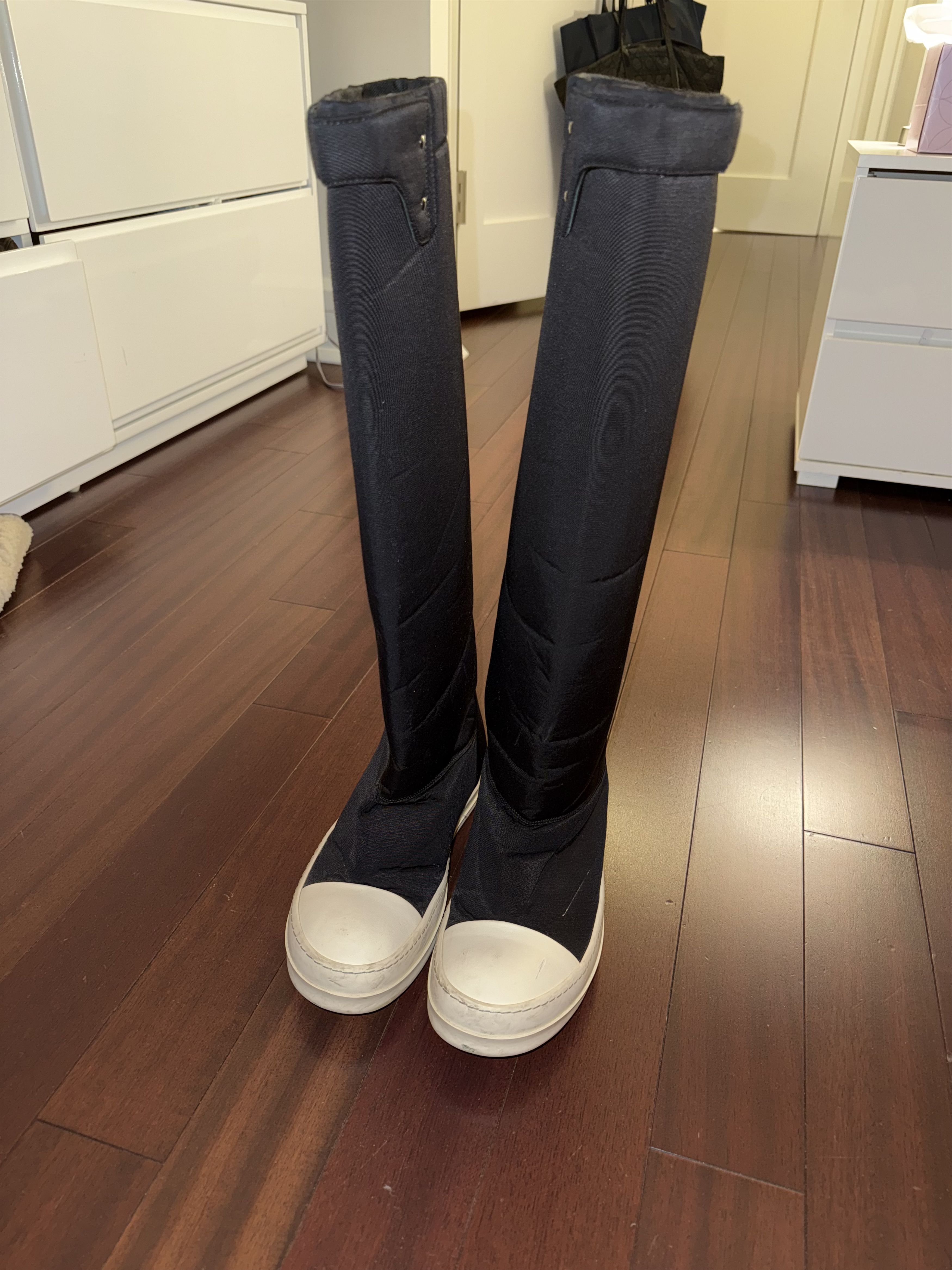 Rick Owens Drkshdw Rick Owens DRKSHDW Elefant Boots - Black Size US 12 / IT 42 - 1 Thumbnail