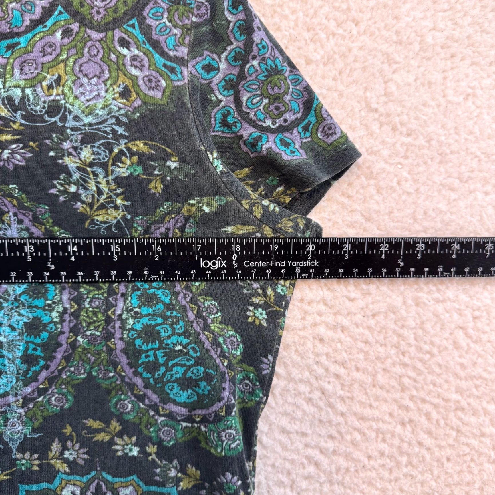 Gloria Vanderbilt VINTAGE Y2K Gloria Vanderbilt Shirt L Black Blue Paisley Victorian Edwardian Graphic Boho Womens L Size L / US 10 / IT 46 - 4 Thumbnail