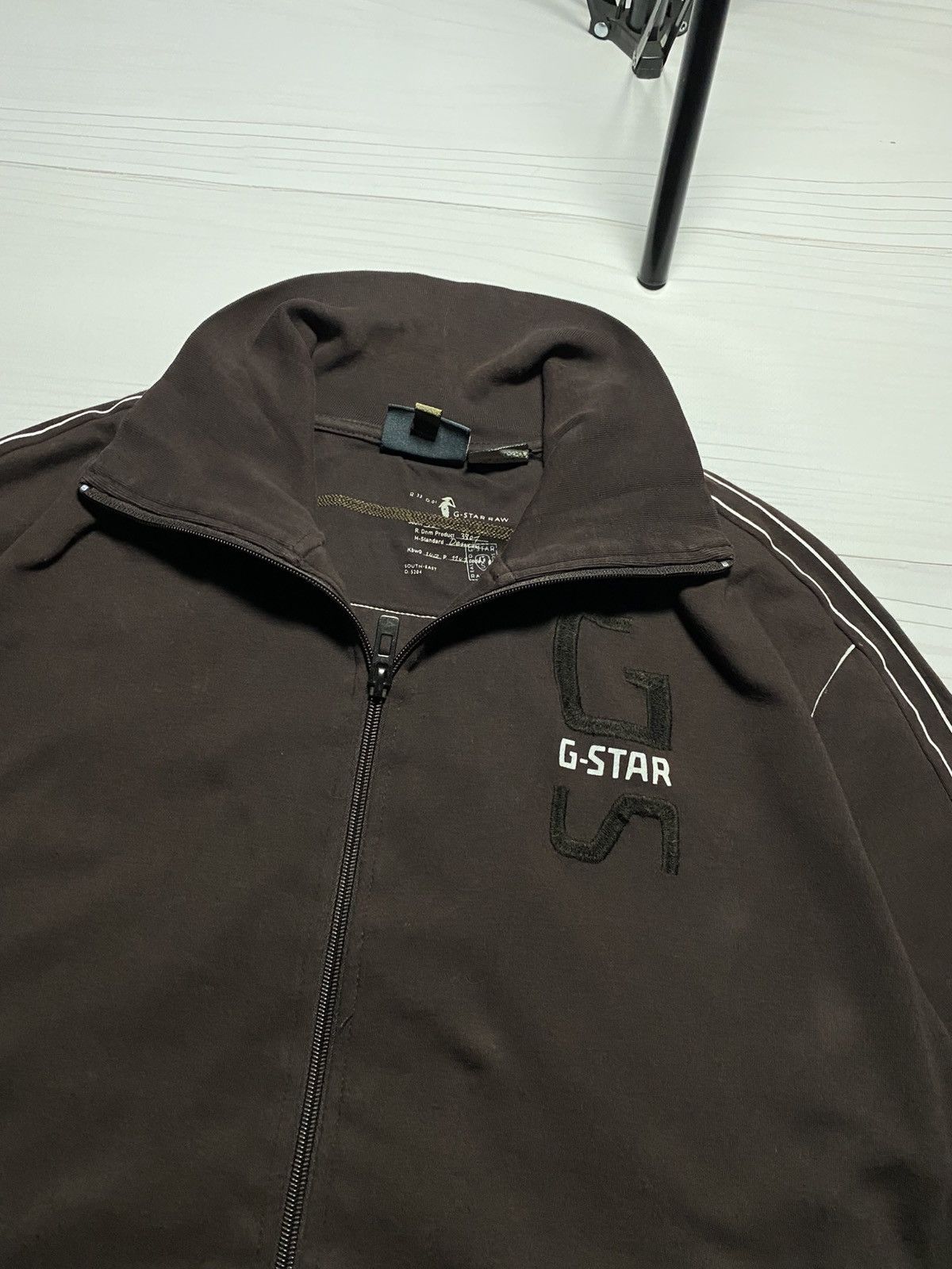 G-Star × Japanese Brand × Vintage Vintage G Star Raw Faded Brown Y2k Japanes Zip Sweatshirt Size US XL / EU 56 / 4 - 7 Thumbnail