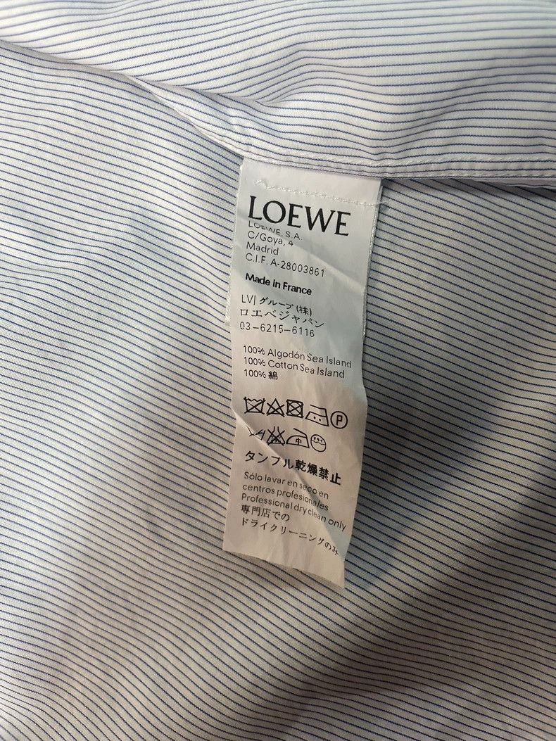 Loewe LOEWE Light-colored striped long-sleeved shirt Size XS / US 0-2 / IT 36-38 - 5 Thumbnail