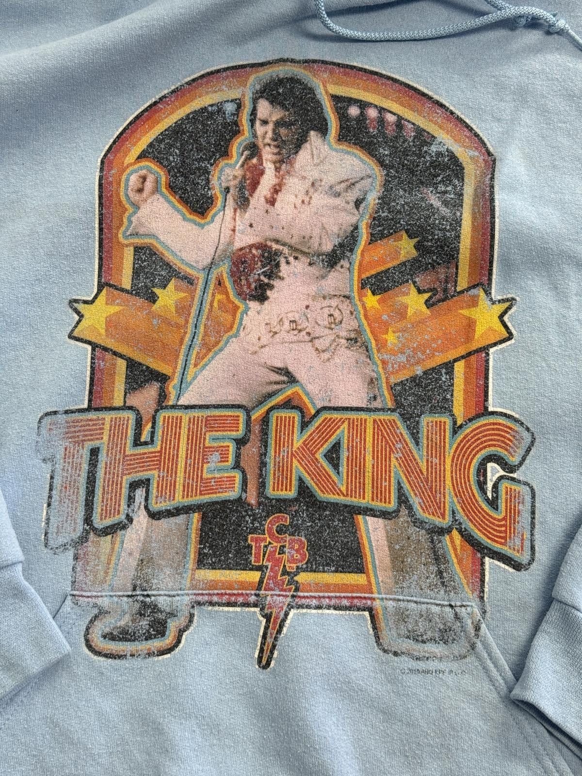 Designer Elvis Presley Hoodie The King TCB Band Iron on Fade - L Size US L / EU 52-54 / 3 - 2 Thumbnail