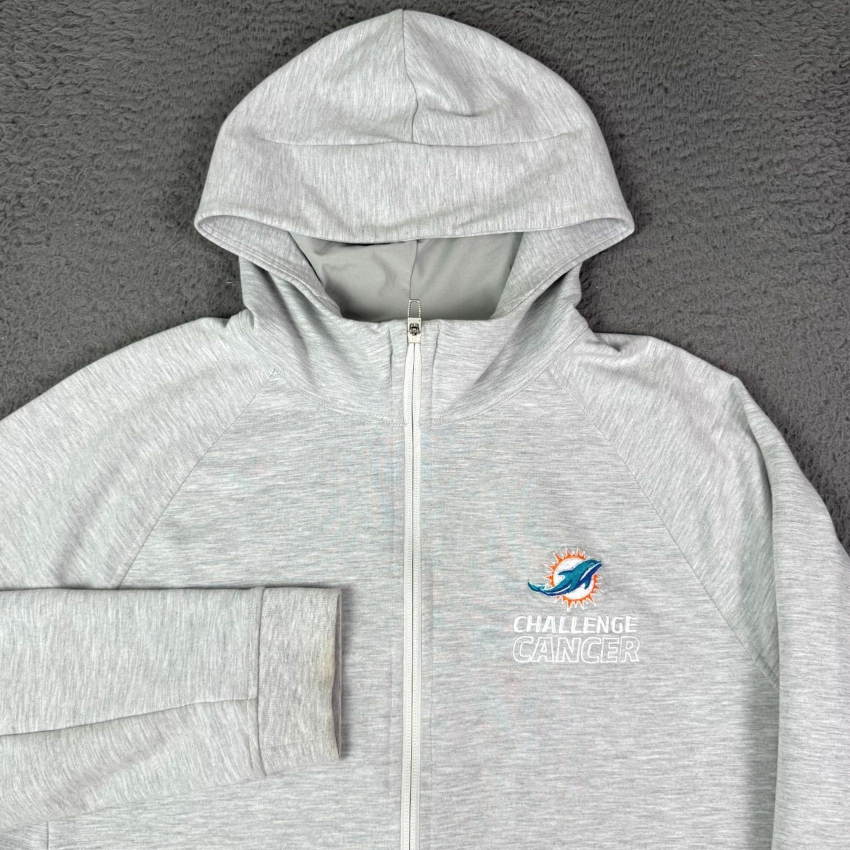 Lululemon Lululemon City Sweat Hoodie Mens L Light Gray Full Zip Miami Dolphins NFL M3CNRS Size US L / EU 52-54 / 3 - 2 Thumbnail