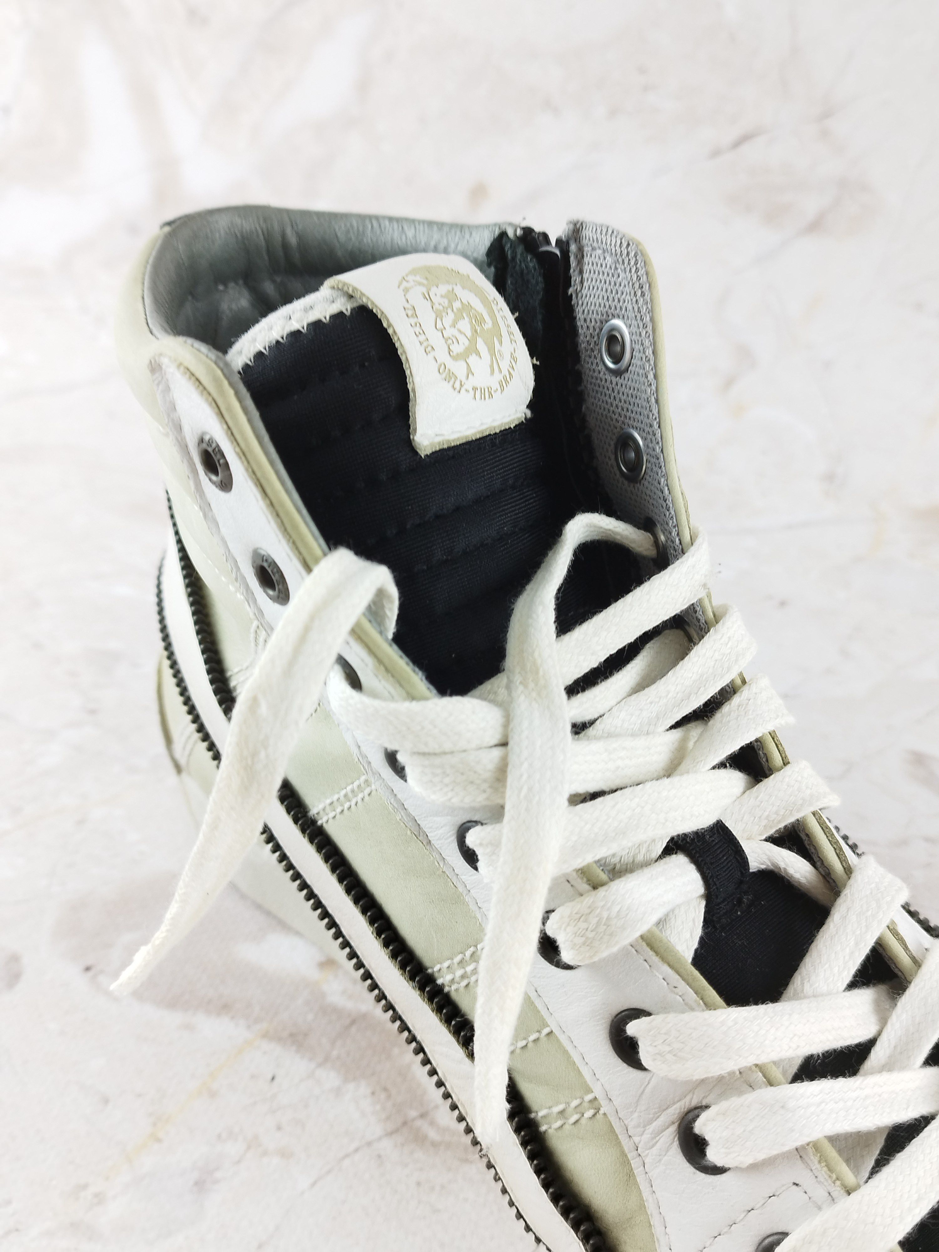Diesel Diesel D-string High Trainers leather side zip Size US 9 / EU 42 - 8 Thumbnail