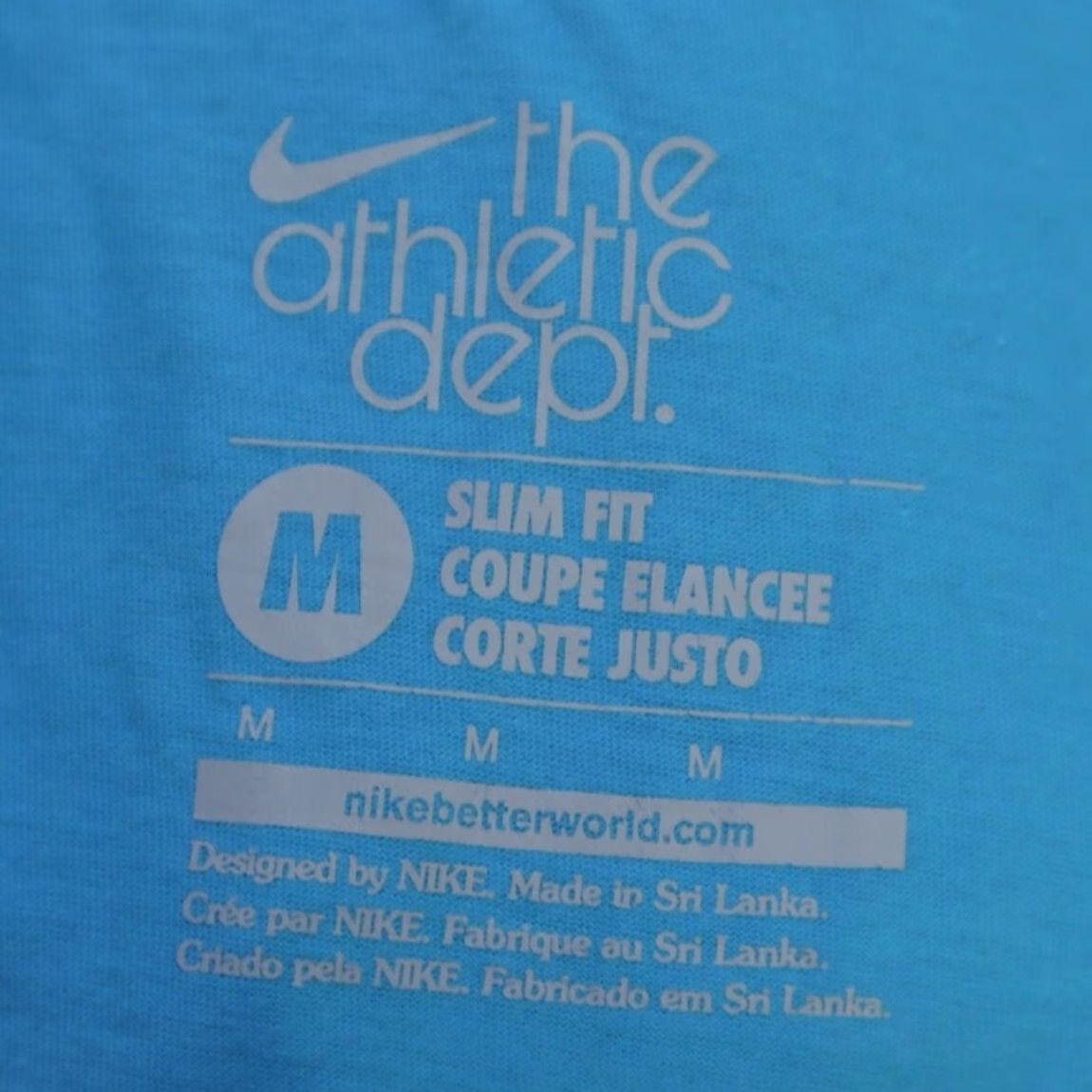 Nike Nike Running Strong 504854 Solid V-Neck Basic Blue Women's M Shirt Size M / US 6-8 / IT 42-44 - 5 Thumbnail