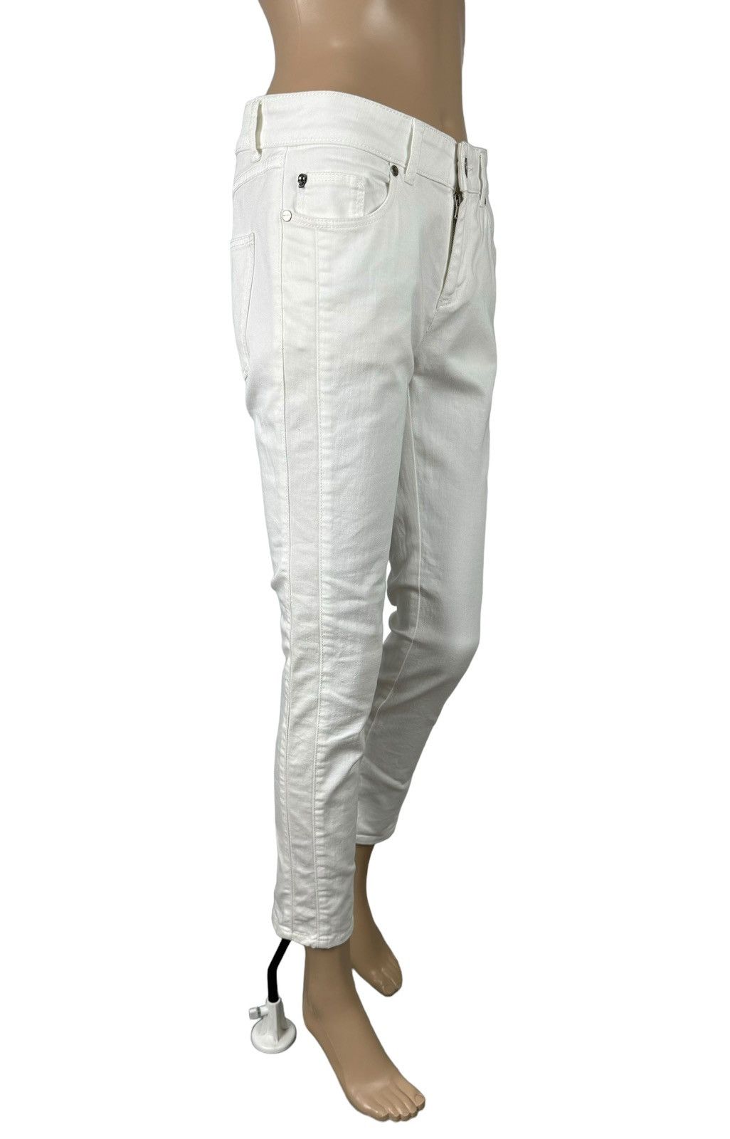 Alexander McQueen Alexander McQueen White Crop Jeans Skinny size 42 Size 28" / US 6 / IT 42 - 3 Thumbnail