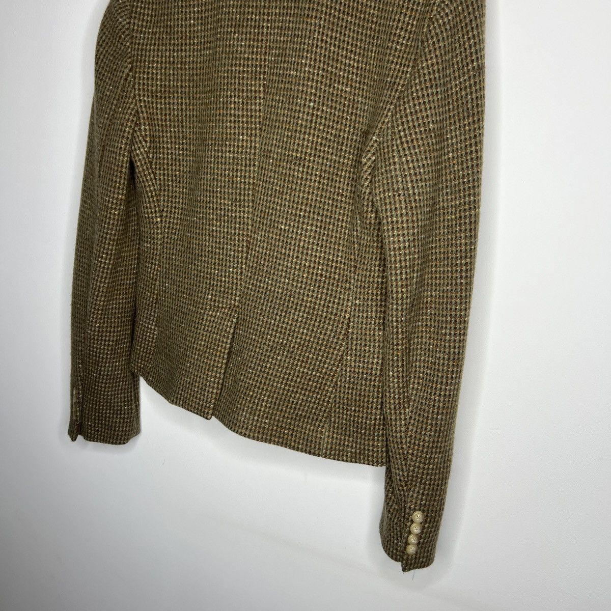 Polo Ralph Lauren × Ralph Lauren × Vintage Polo Ralph Lauren Houndstooth Tartan Tweed Wool Blazer Size M / US 6-8 / IT 42-44 - 10 Thumbnail