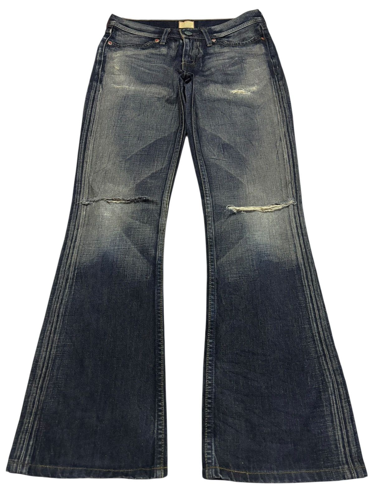 Levi's Vtg 90s Levis Japan 326 Flared Distressed Jeans Size 28" / US 6 / IT 42 - 1 Thumbnail
