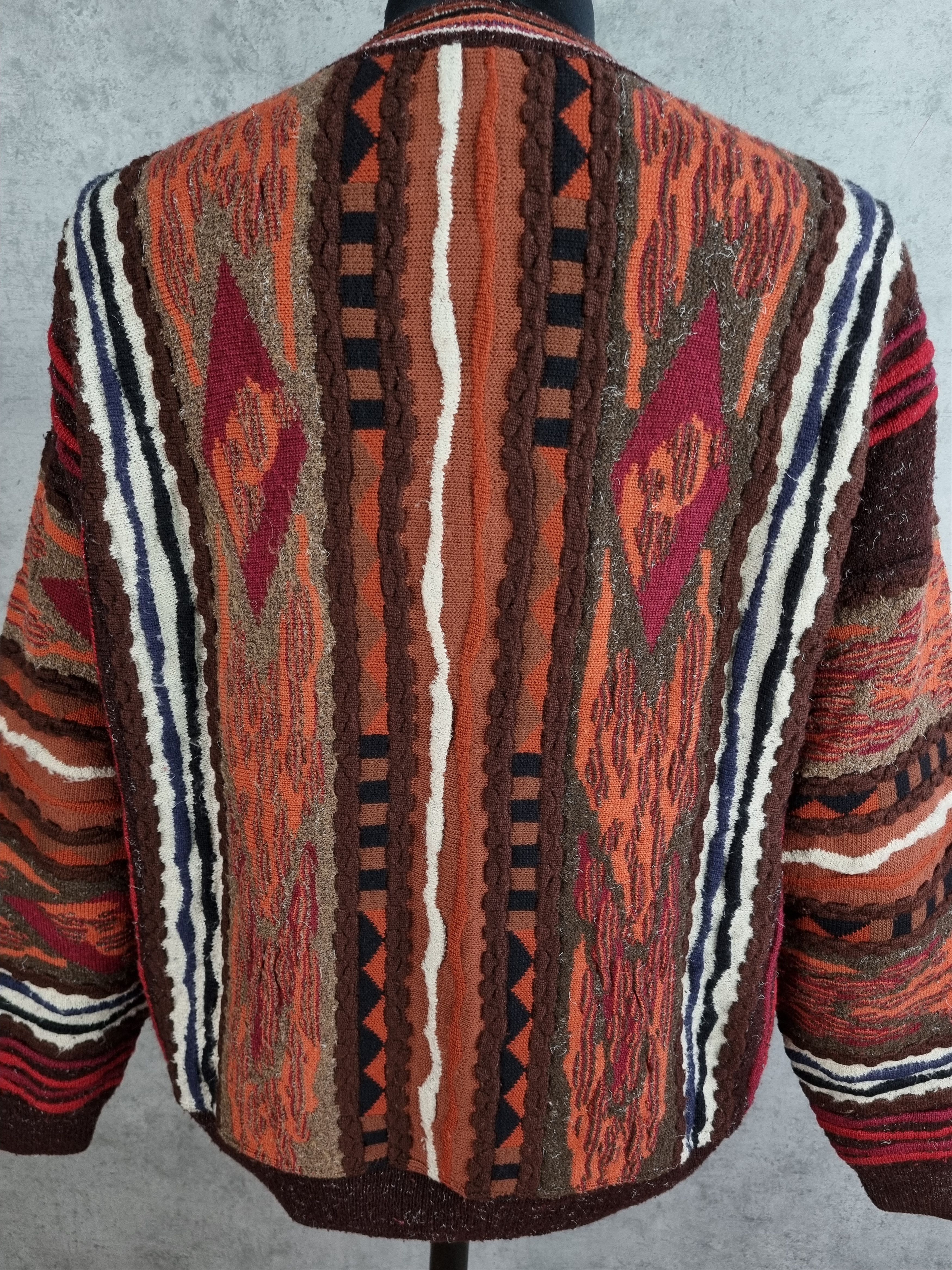 Vintage Baffo Coogi Knitted Sweater Carlo Colucci Style Size US L / EU 52-54 / 3 - 9 Thumbnail