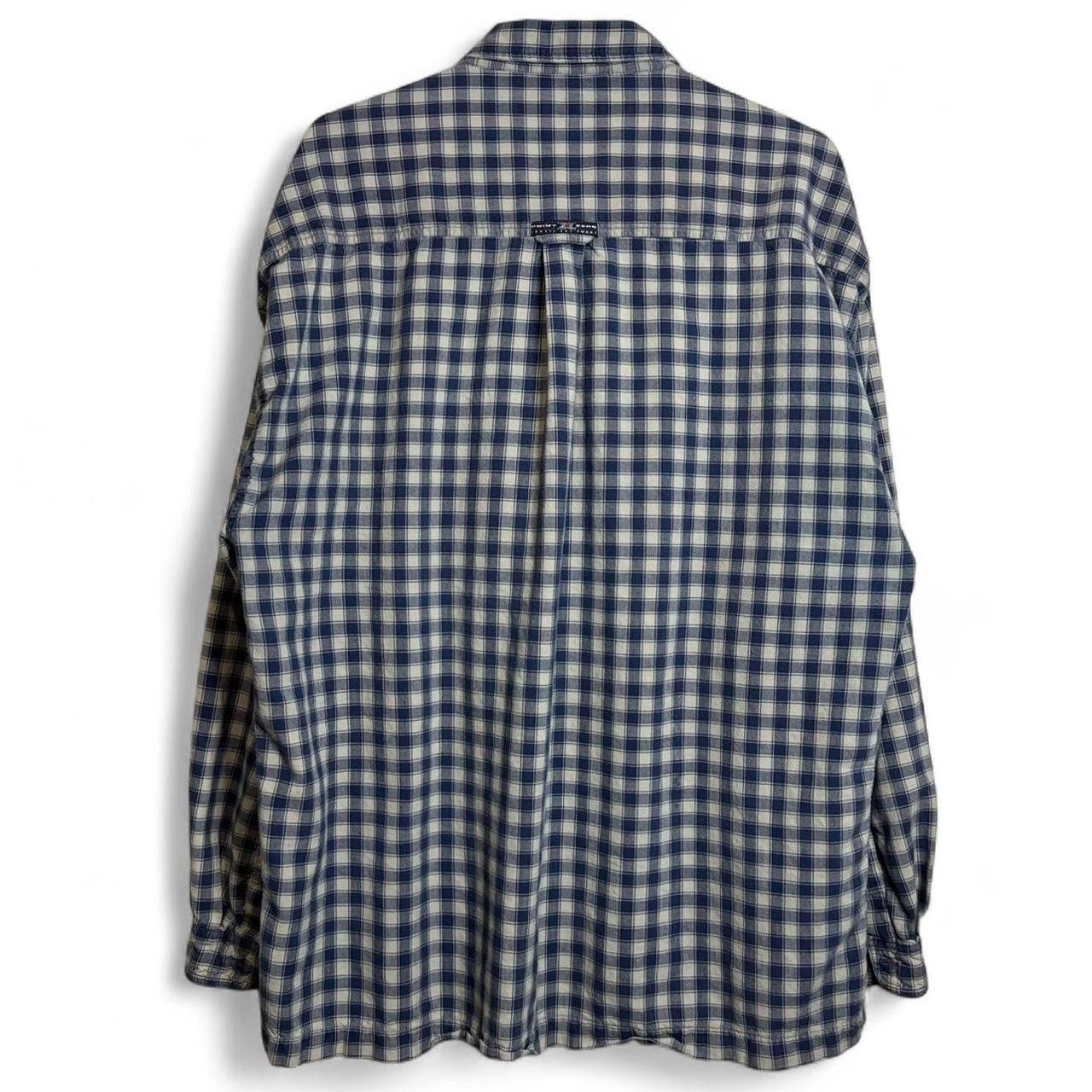 Point Zero × Vintage Vintage 90s Plaid Checkered Blue And White Button-Up Shirt Size US XL / EU 56 / 4 - 6 Thumbnail
