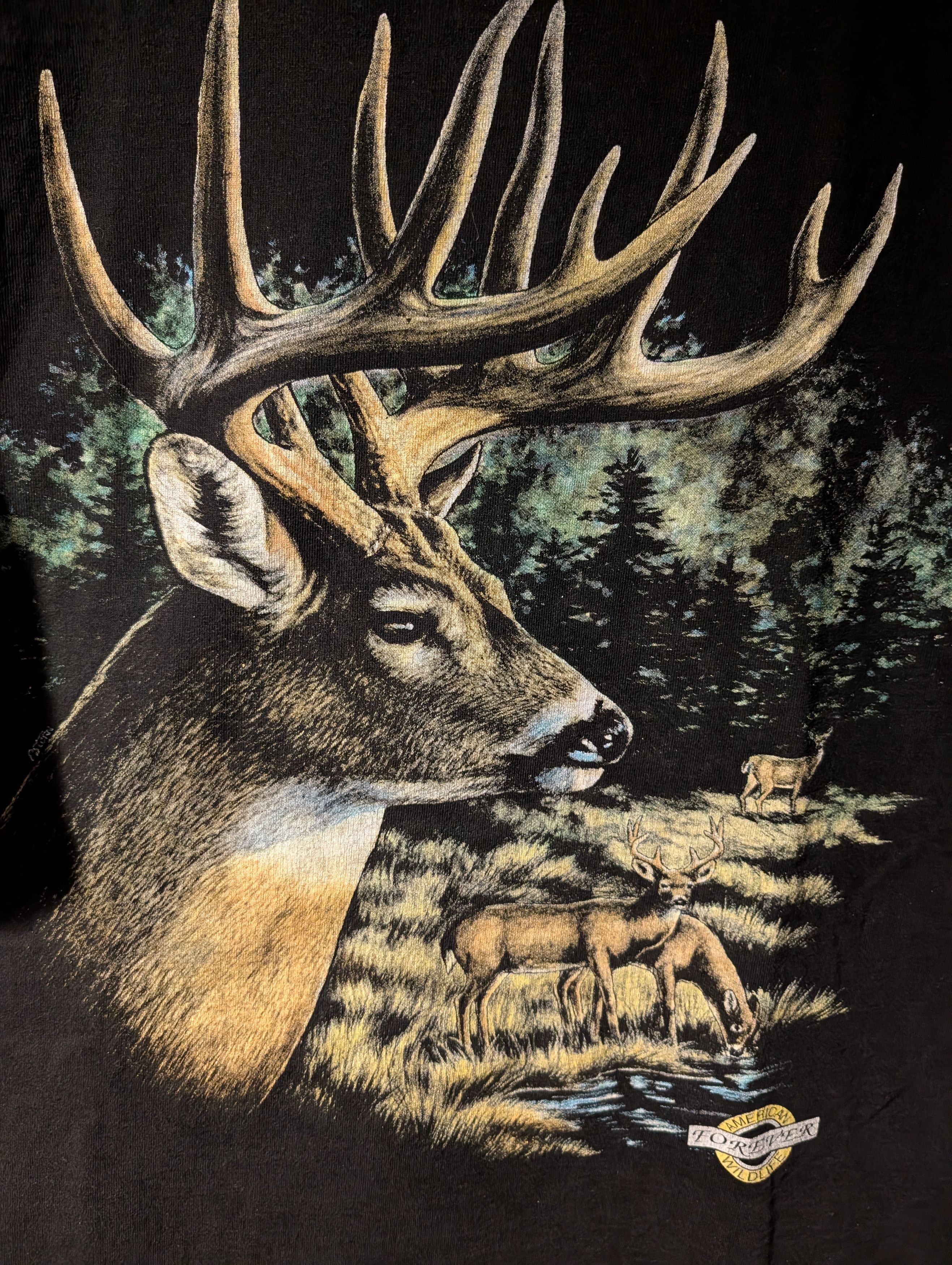 Arts & Science Vintage Deer Nature Tshirt Men's Size 2XL American Wildlife Size US XXL / EU 58 / 5 - 2 Thumbnail