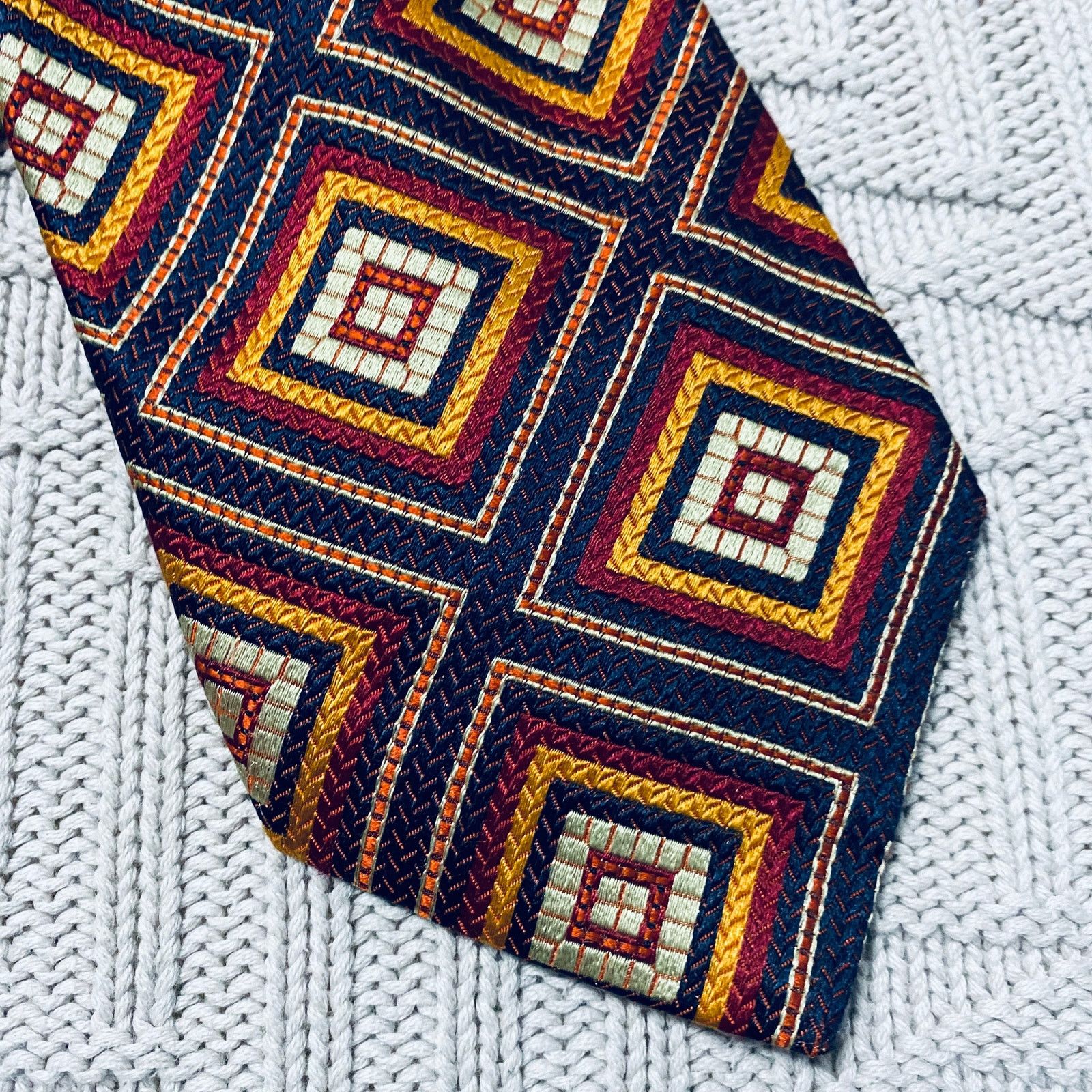 Altea Altea multi color geometric silk tie Size ONE SIZE - 2 Thumbnail