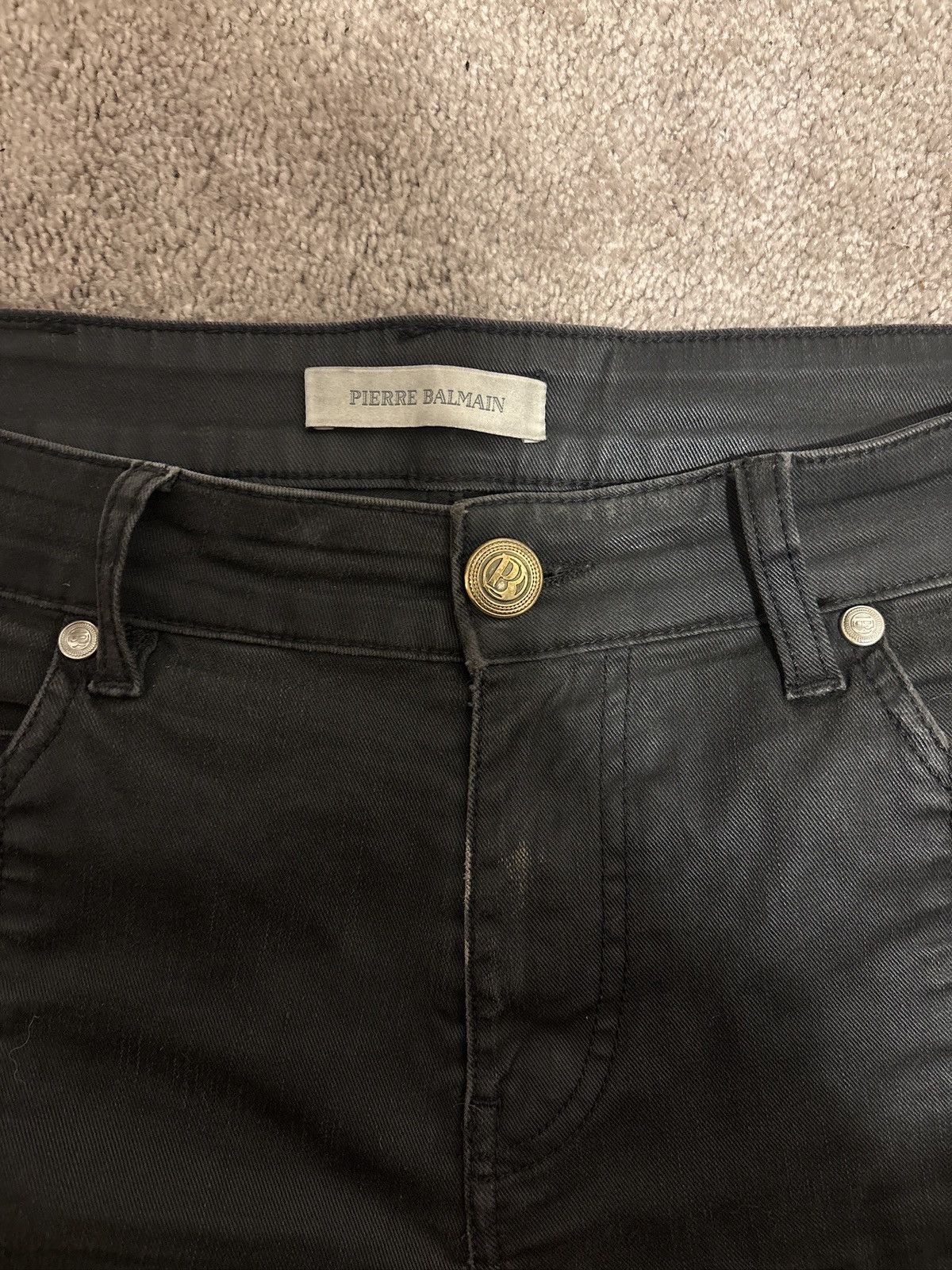 Pierre Balmain Pierre Balmain Biker Jeans Size US 31 - 4 Thumbnail