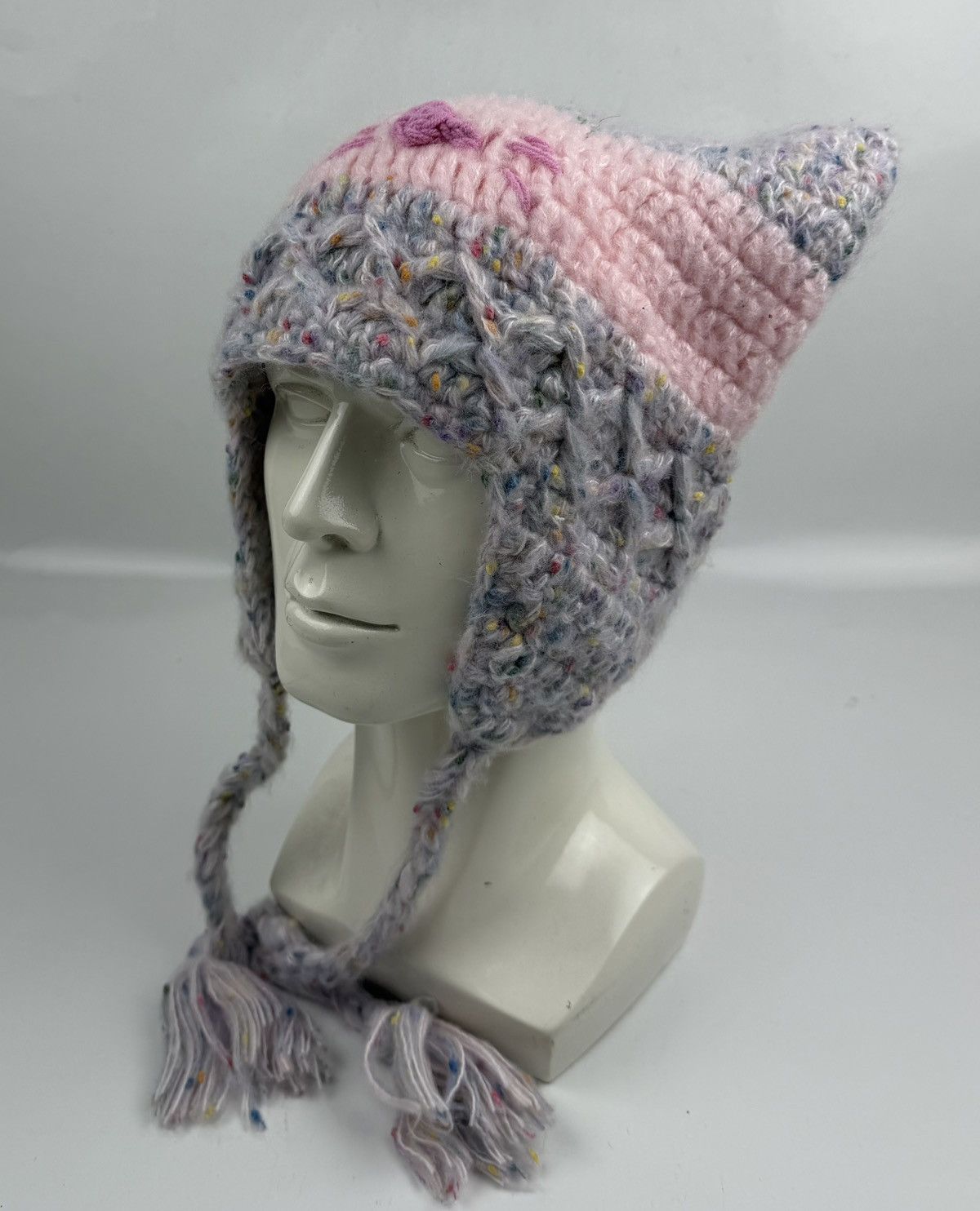 Japanese Brand custom made knitted winter hat with horn tc53 Size ONE SIZE - 1 Thumbnail