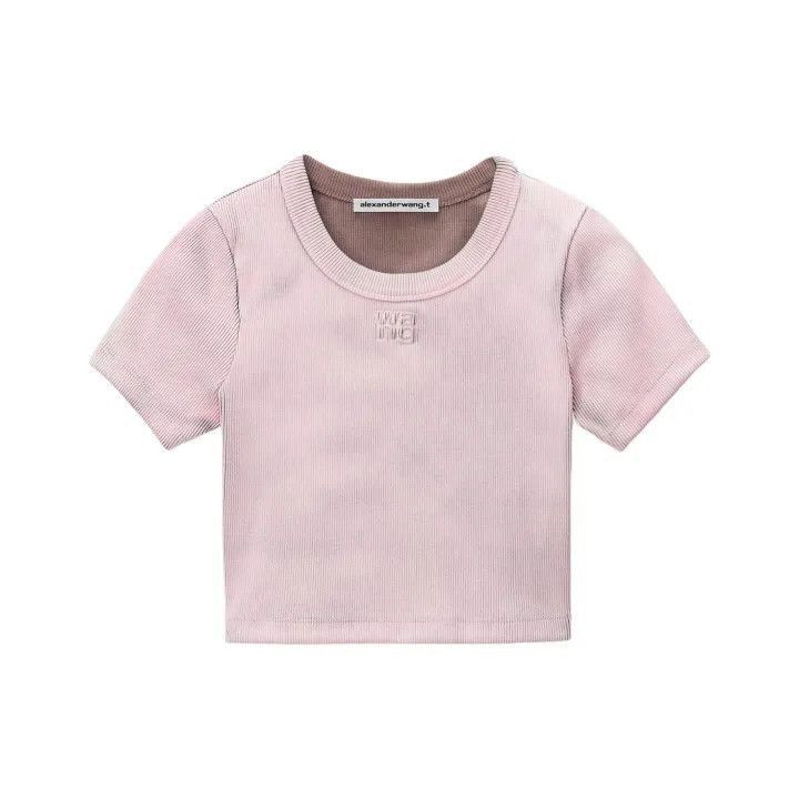 Alexander Wang Alexander Wang Pink Short Sleeve T-Shirt for Women - Size M / US 6-8 / IT 42-44 - 1 Thumbnail