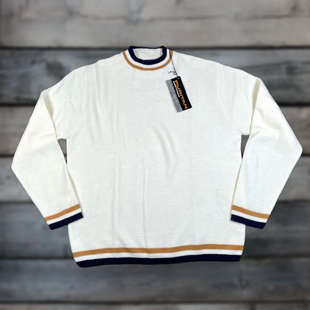 Vintage VINTAGE Puritan Crewneck Sweater Adult Large Ivory Chunky-Knit 80s Mens Size US L / EU 52-54 / 3 - 1 Thumbnail