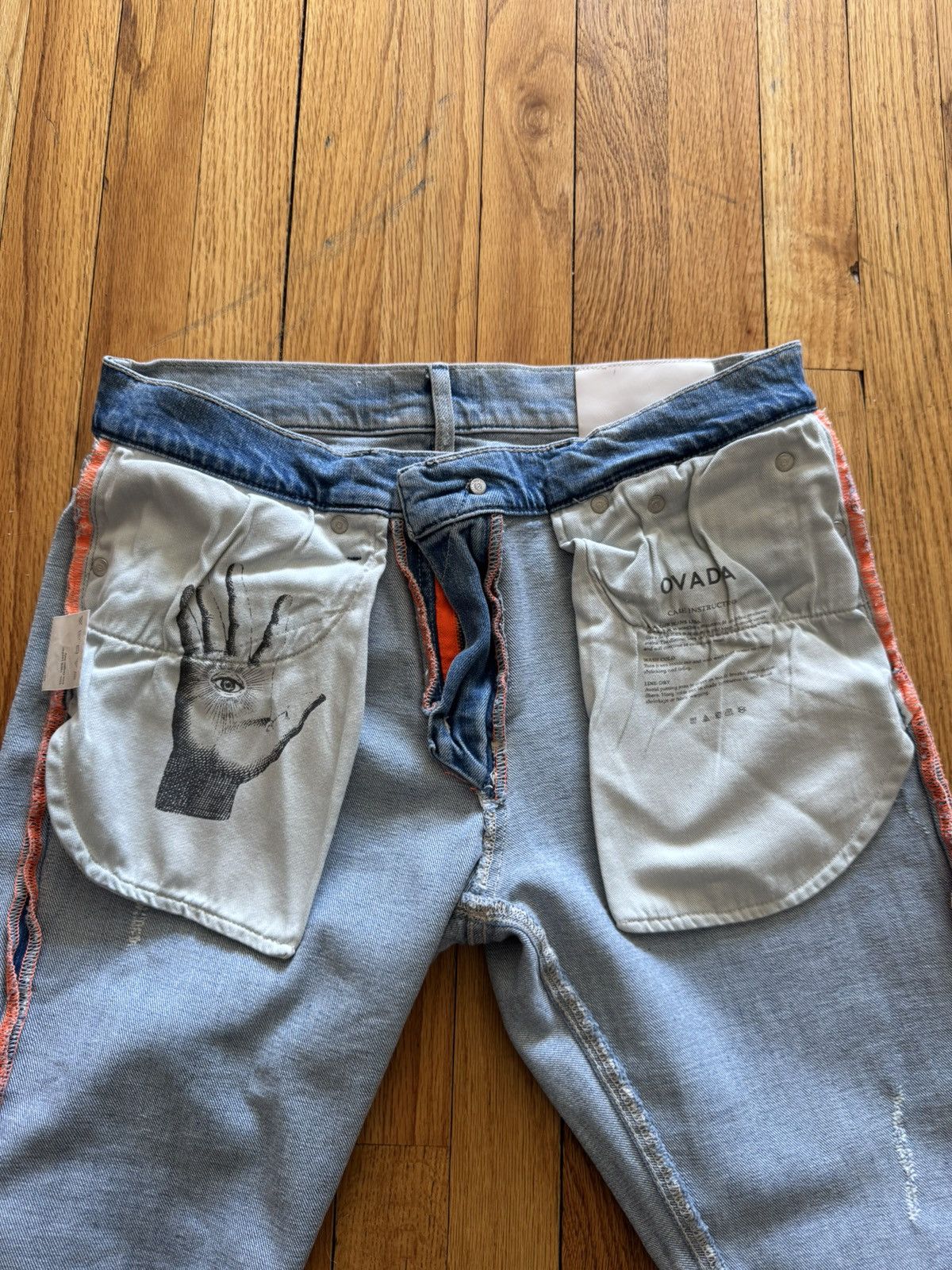 Ovadia & Sons Ovadia & Sons Distressed Slim Fit Denim Men’s Size 32x32 Size US 32 / EU 48 - 13 Thumbnail