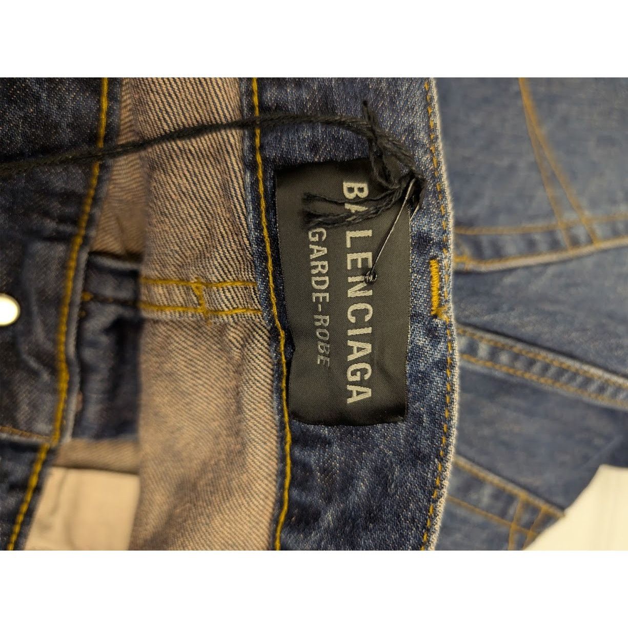 Balenciaga o1rshd1 Silk Denim Baggy Pants in Dark Indigo Size US 32 / EU 48 - 16 Thumbnail