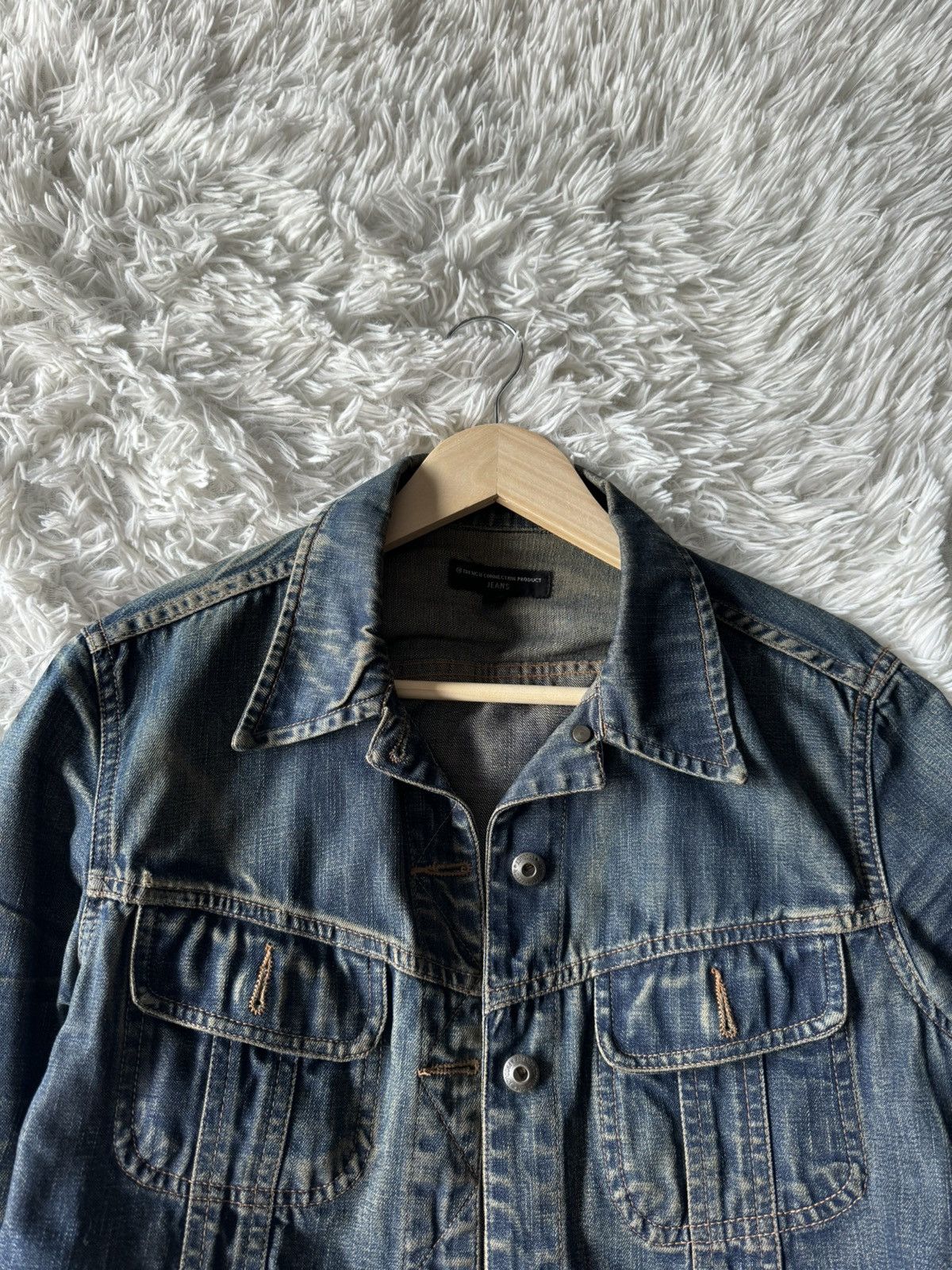 Hysteric Glamour Japanese Dyed Distressed Faded Washed Denim Trucker Jacket Size US M / EU 48-50 / 2 - 6 Thumbnail